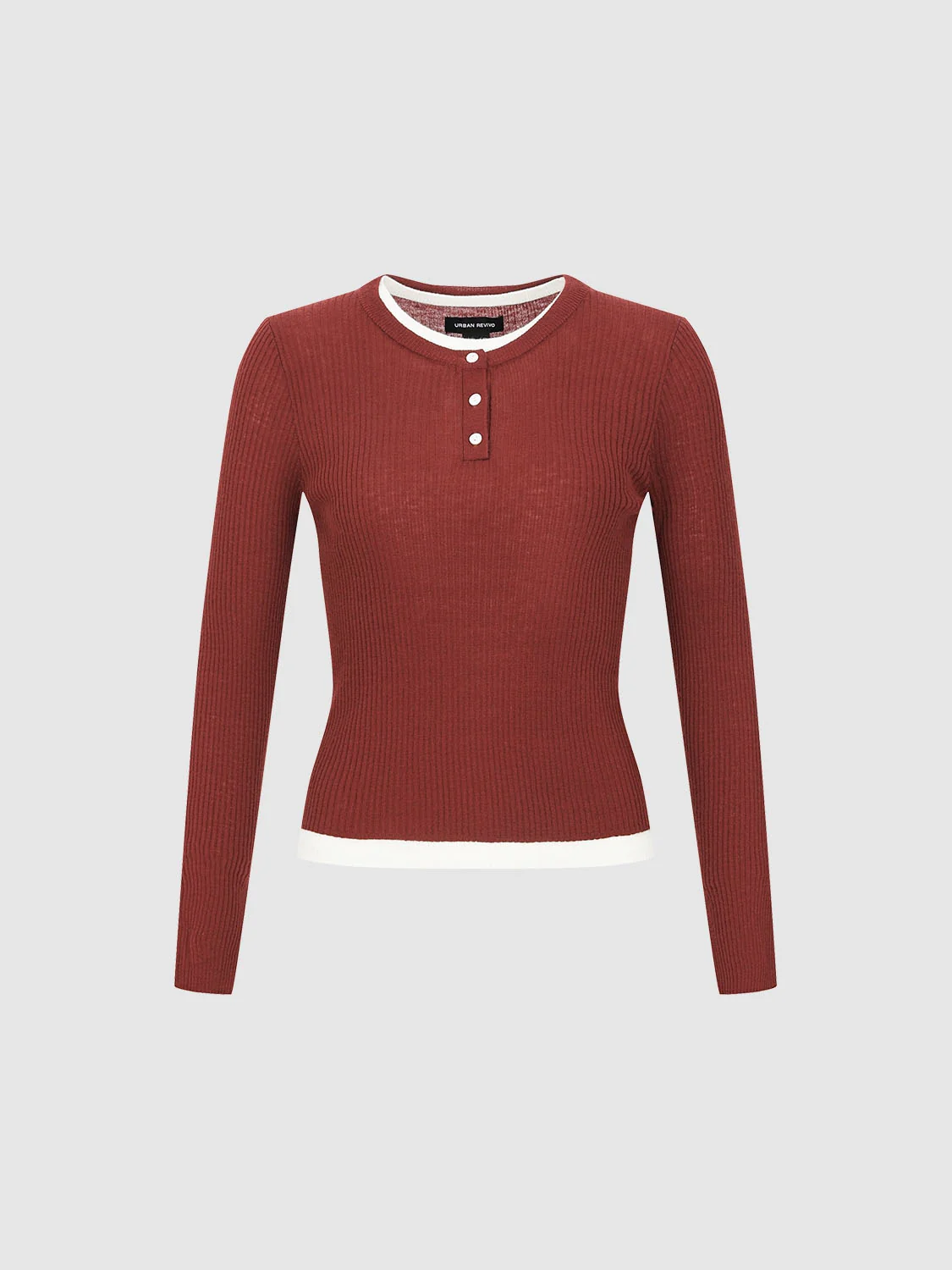 Button Half Placket Knitted T-Shirts - Image 18