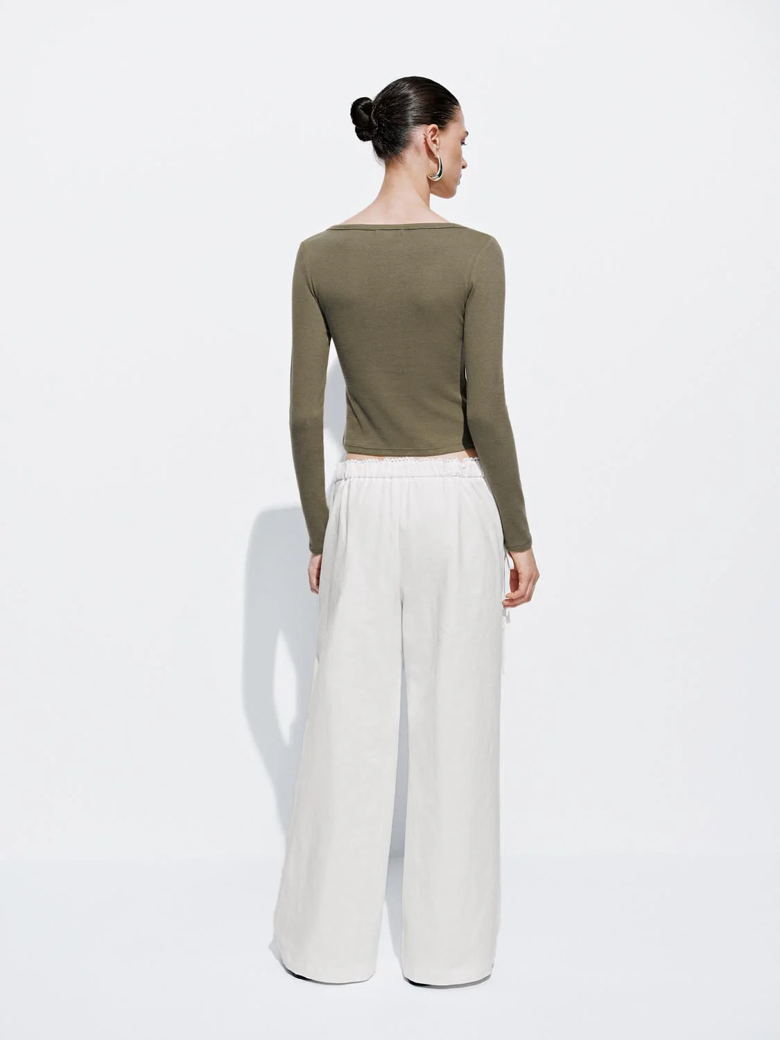 Button-Top Scoop Neck T-Shirt - Image 14