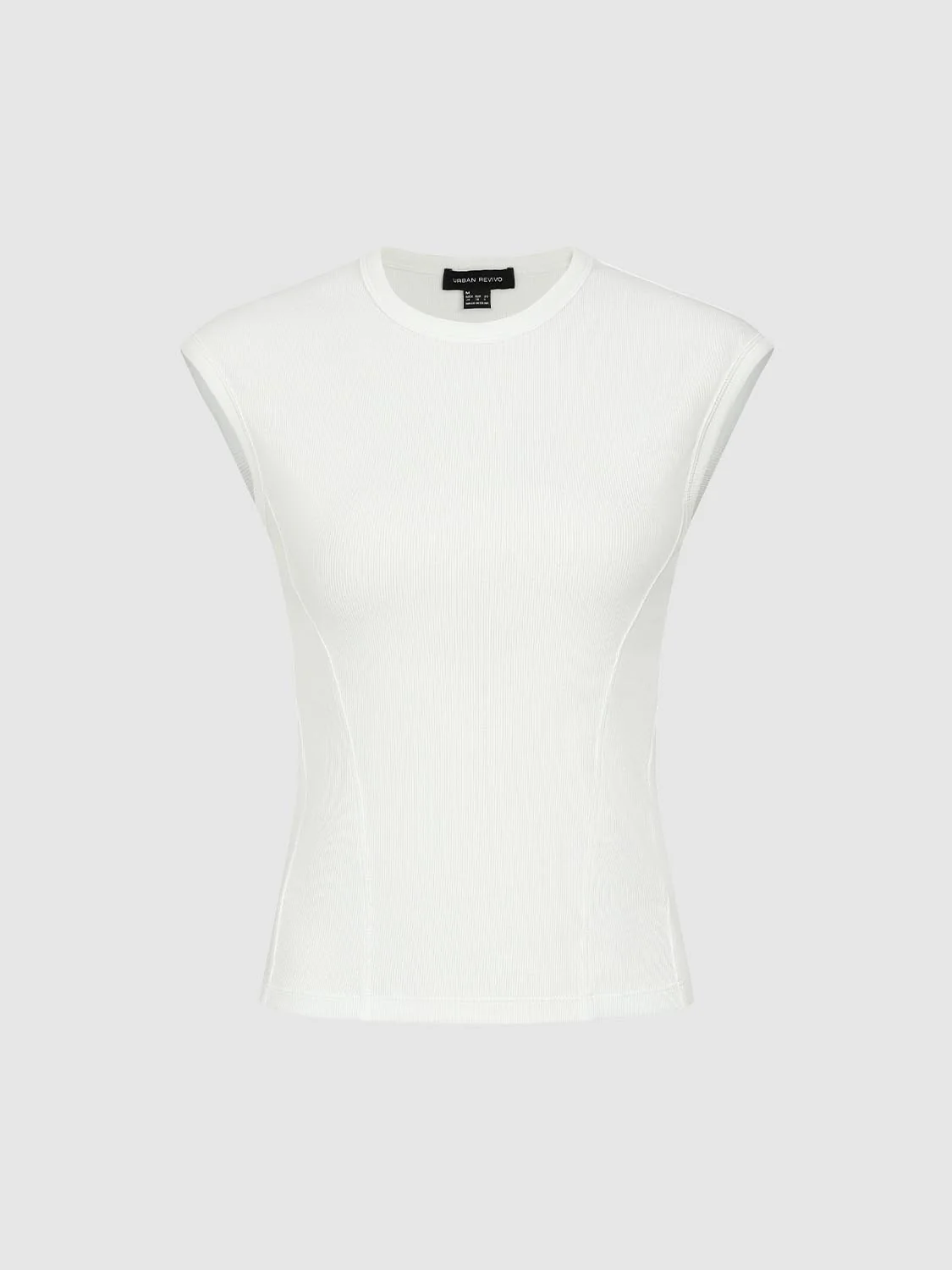 Capped Sleeve Skinny-Fit T-Shirts - Image 23