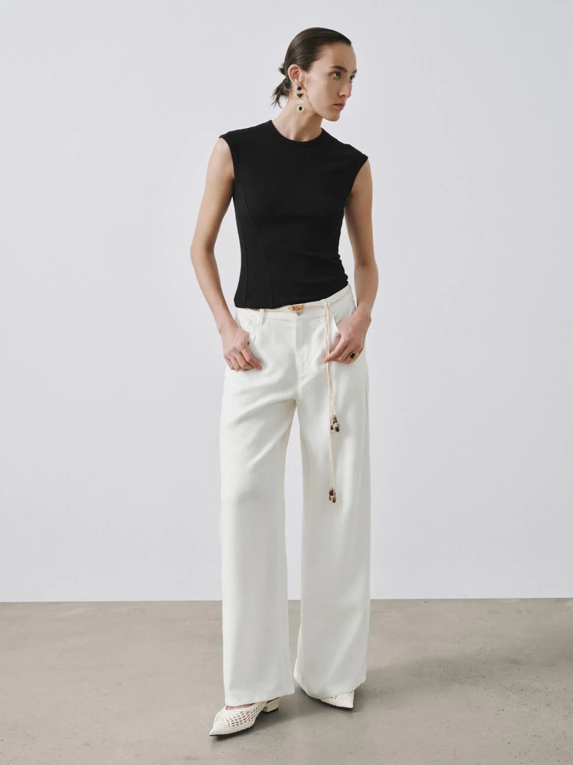 Capped Sleeve Skinny-Fit T-Shirts - Image 4