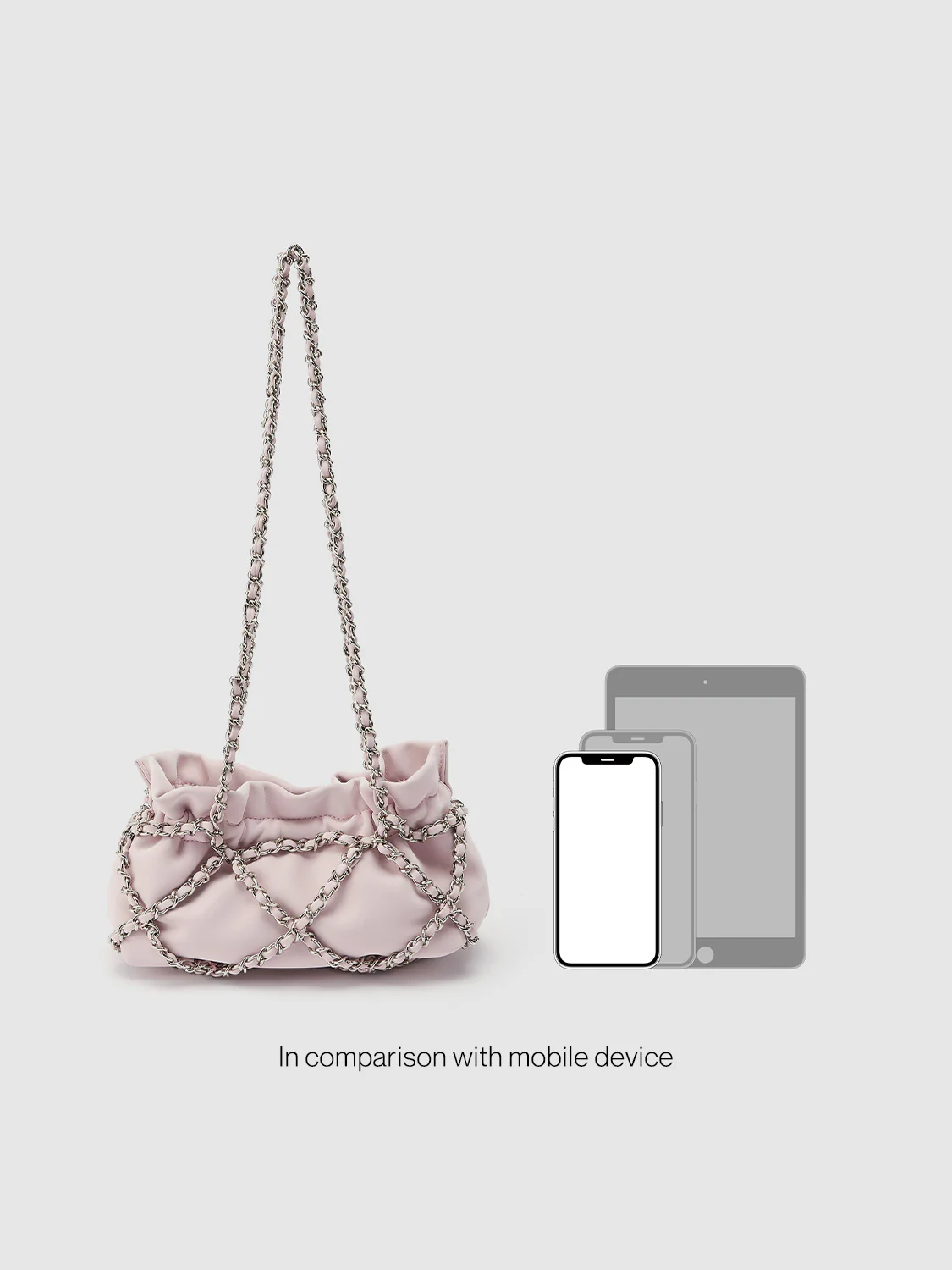 Chain Ruched Shoulder Bag - Image 7