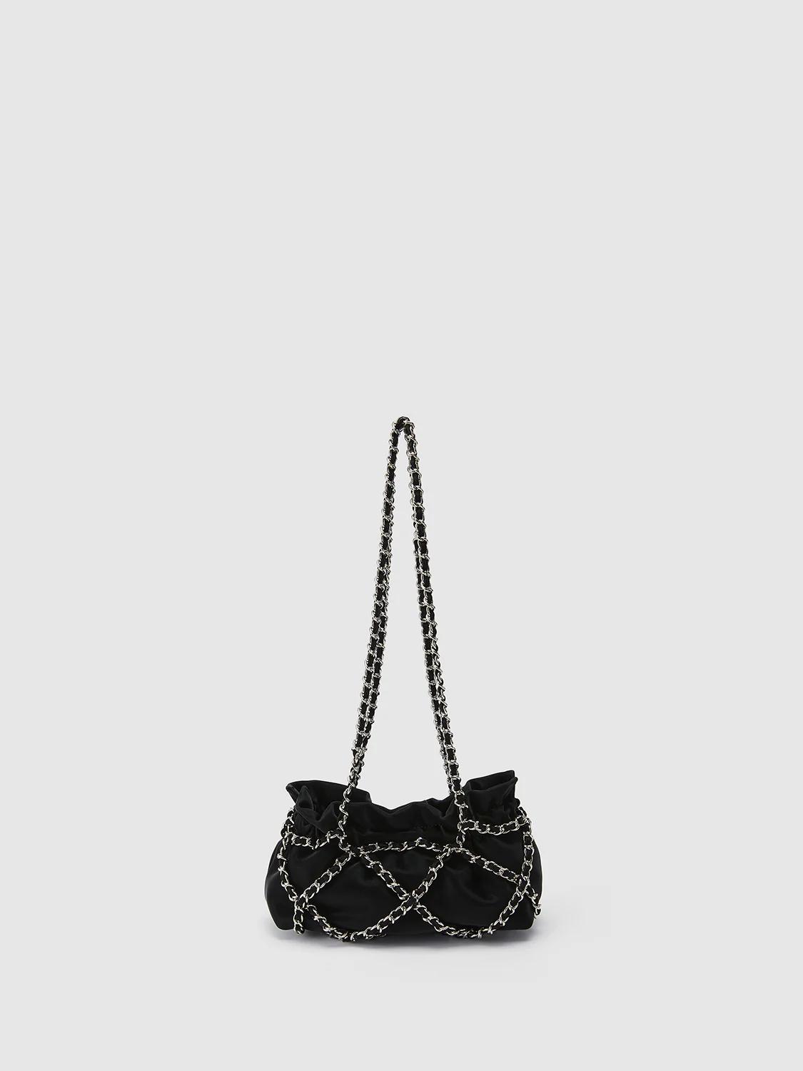 Chain Ruched Shoulder Bag - Image 9