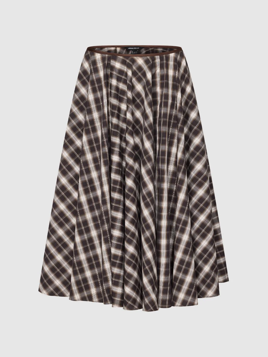 Check A-Line Midi Skirts - Image 2
