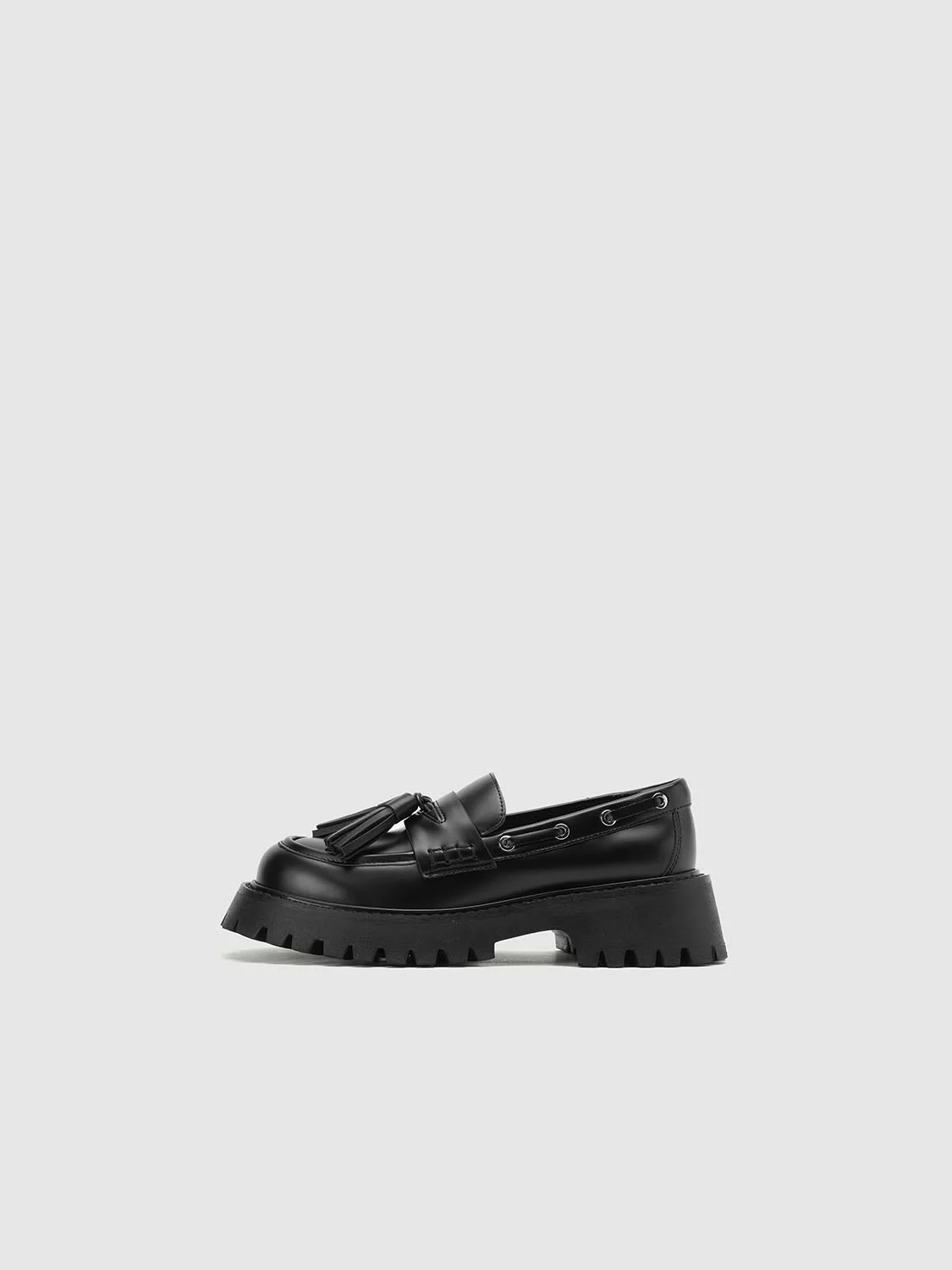 Chunky Heeled Slip-On Loafer Pumps - Image 2