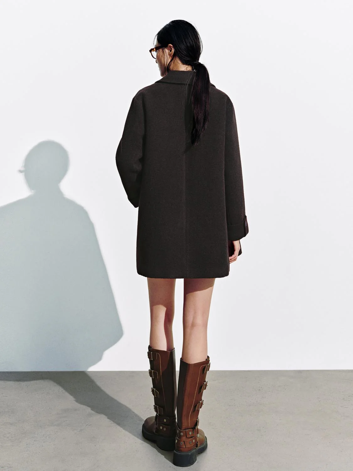 Collared Button Detail Coats - Image 6