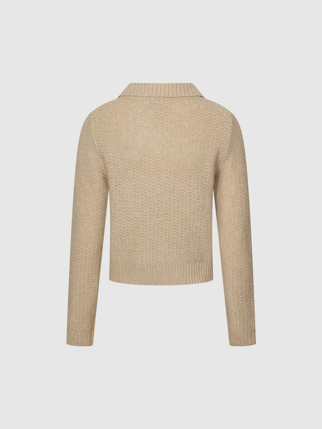 Collared Button Up Knitted Cardigans - Image 2