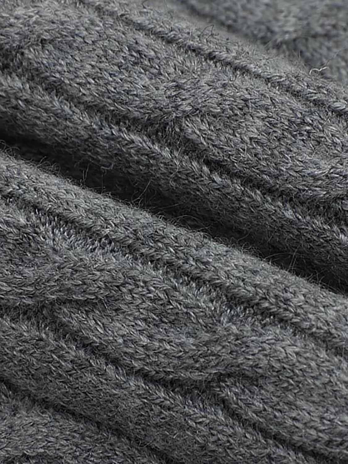 Contrast Collar Long Sleeve Knitted T-Shirts - Image 8
