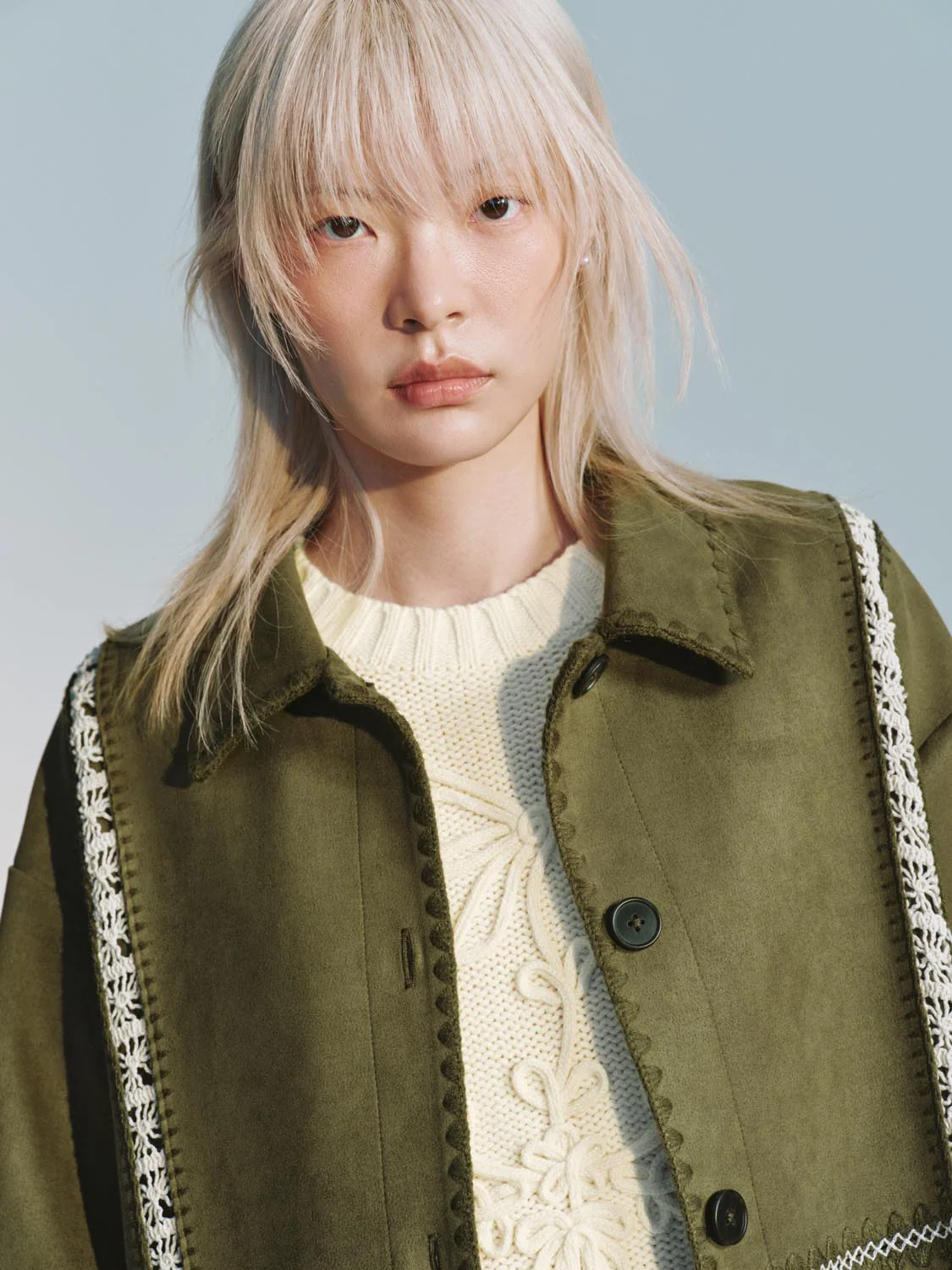 Contrast Embroidered Loose Fit Shirts - Image 3