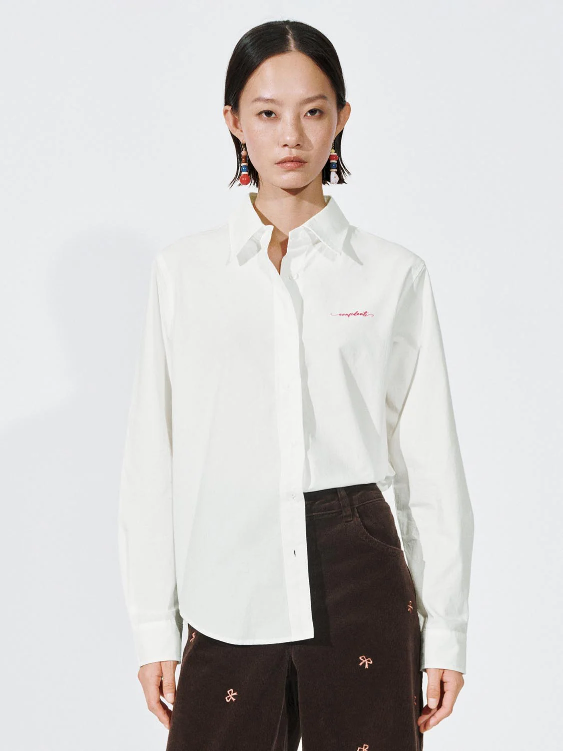 Contrast Embroidered Shirts - Image 4