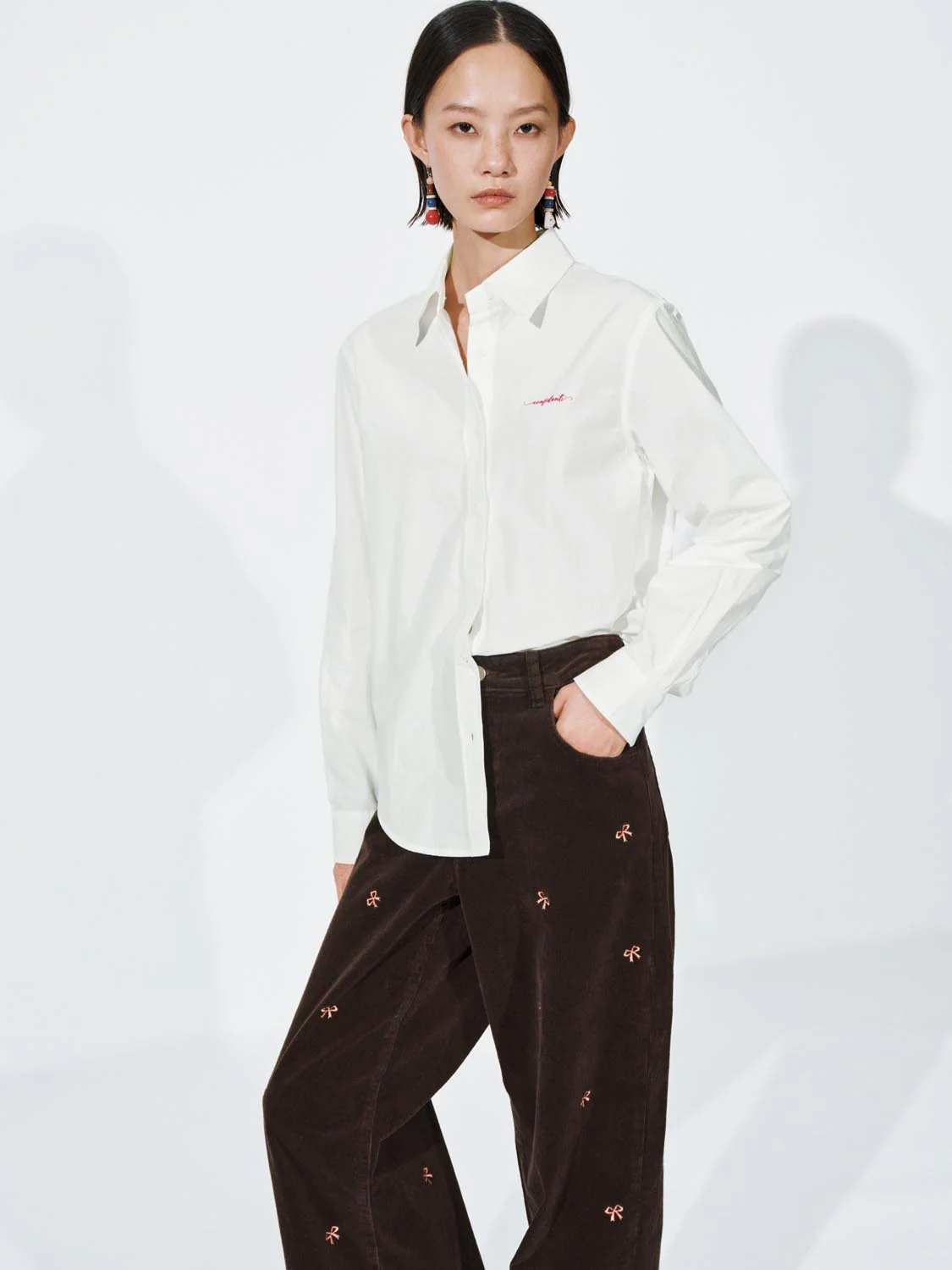 Contrast Embroidered Shirts - Image 5