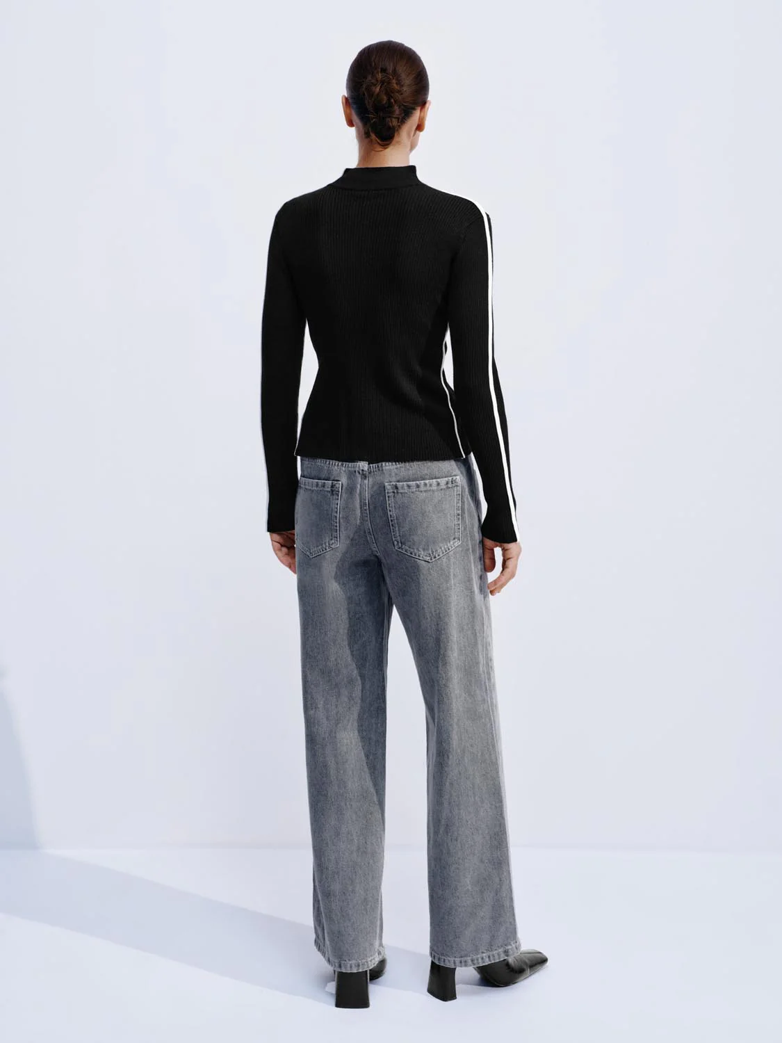 Contrast Full-Zip Knitted Cardigans - Image 6