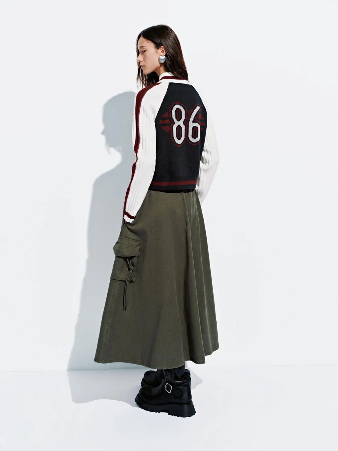 Contrast Full Zip Knitted Cardigans - Image 6