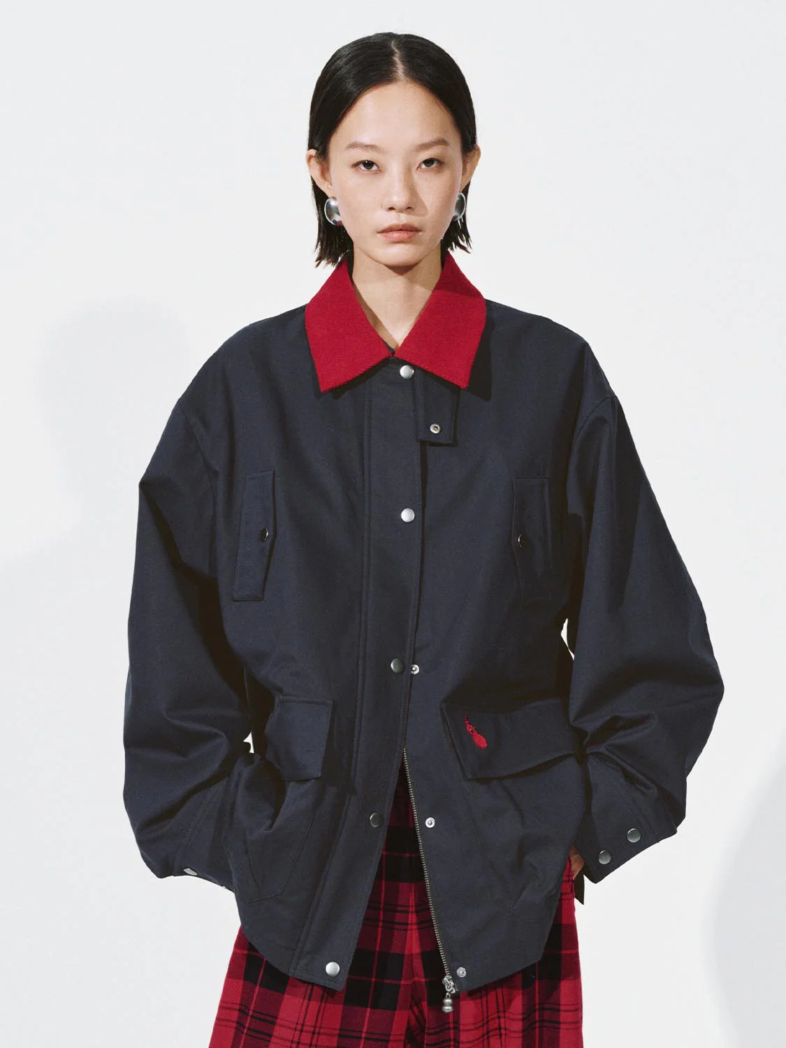 Contrast Multi-Pocket Jackets