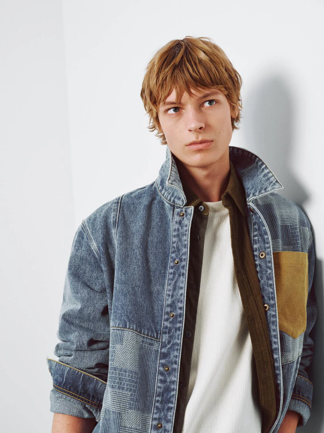 Contrast Patch Denim Shirts - Image 3