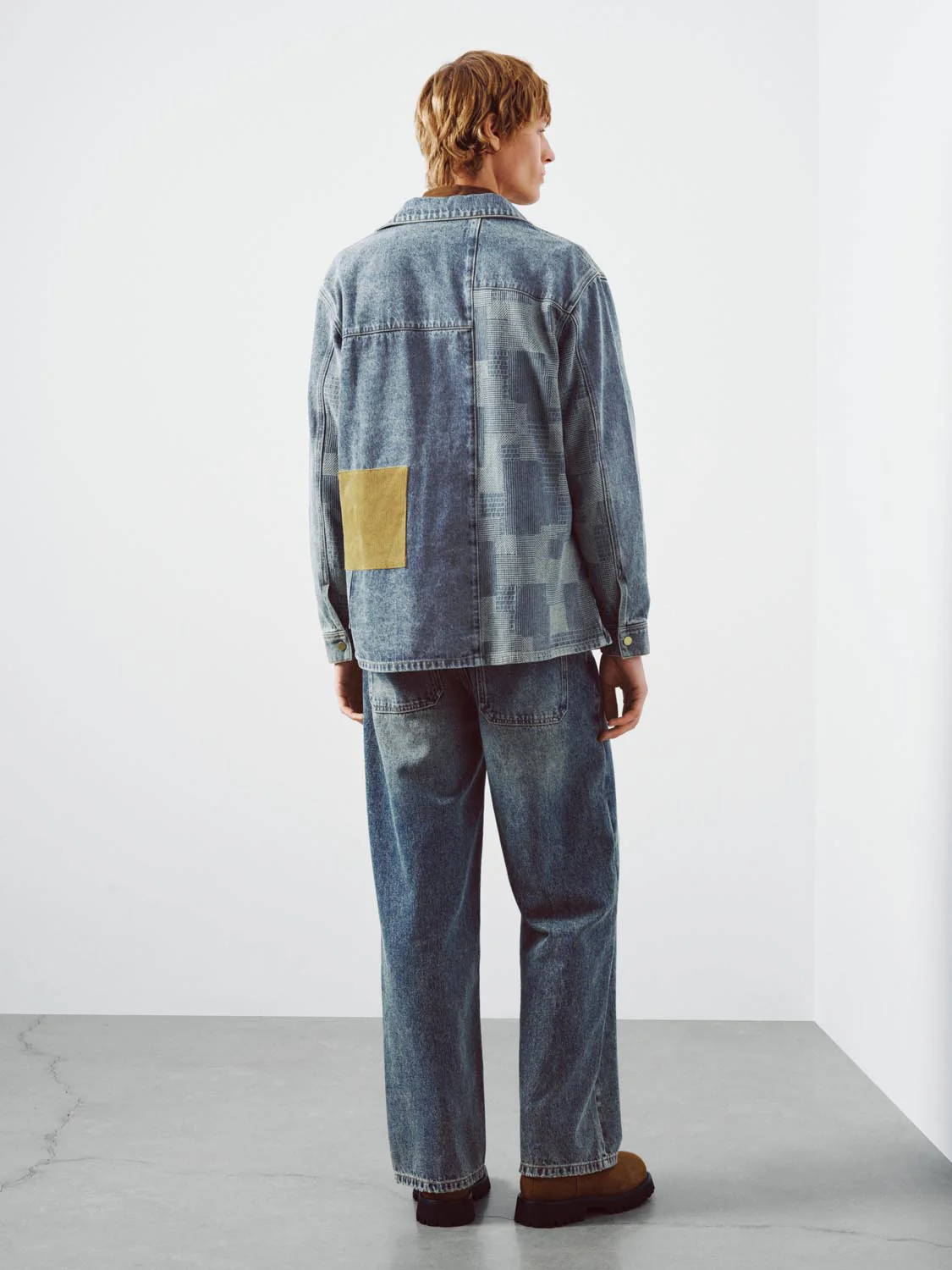 Contrast Patch Denim Shirts - Image 6