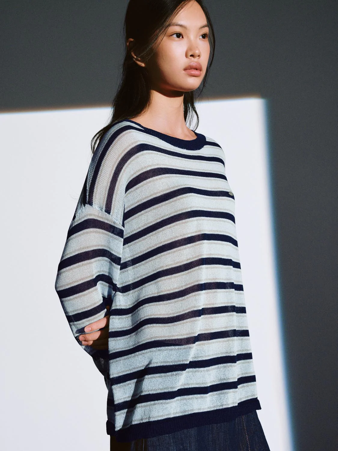 Contrast Striped Long Sleeve T-Shirts - Image 2