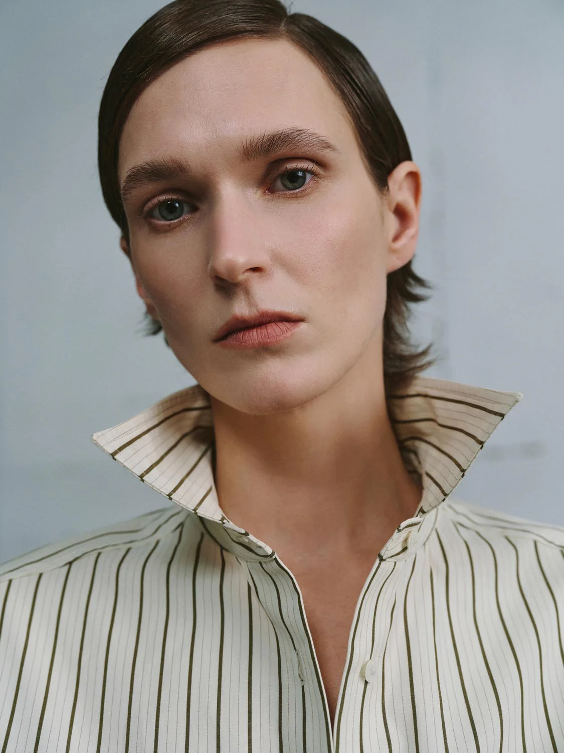 Contrast Striped Loose-Fit Shirts - Image 3