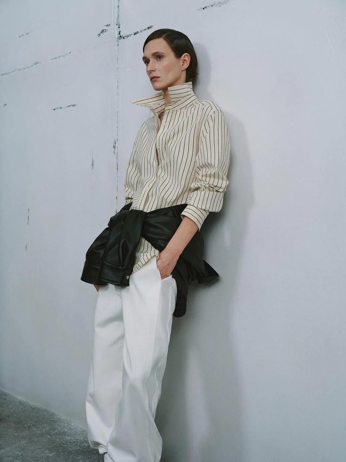 Contrast Striped Loose-Fit Shirts - Image 4