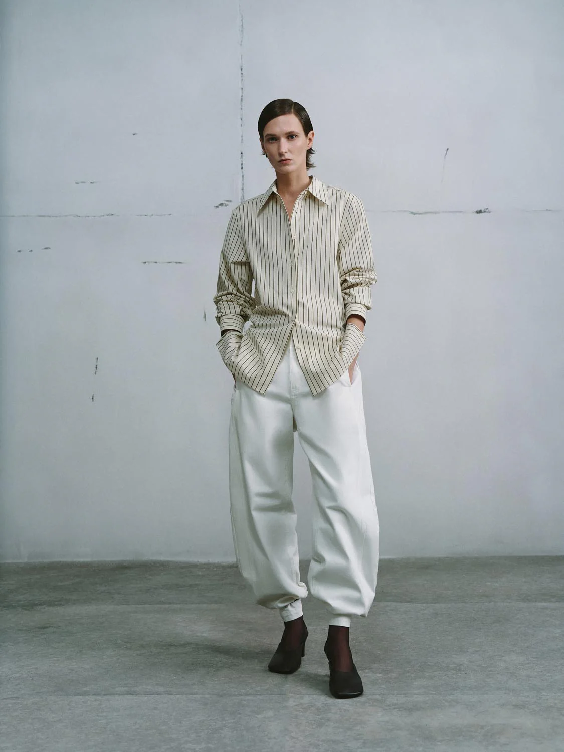 Contrast Striped Loose-Fit Shirts - Image 5
