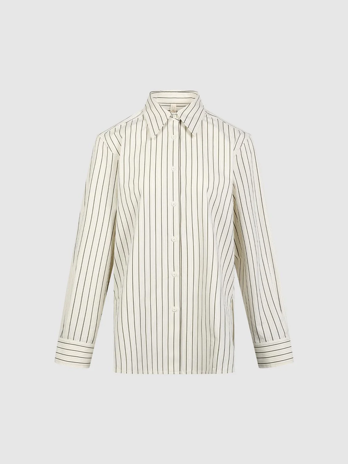 Contrast Striped Loose-Fit Shirts - Image 7