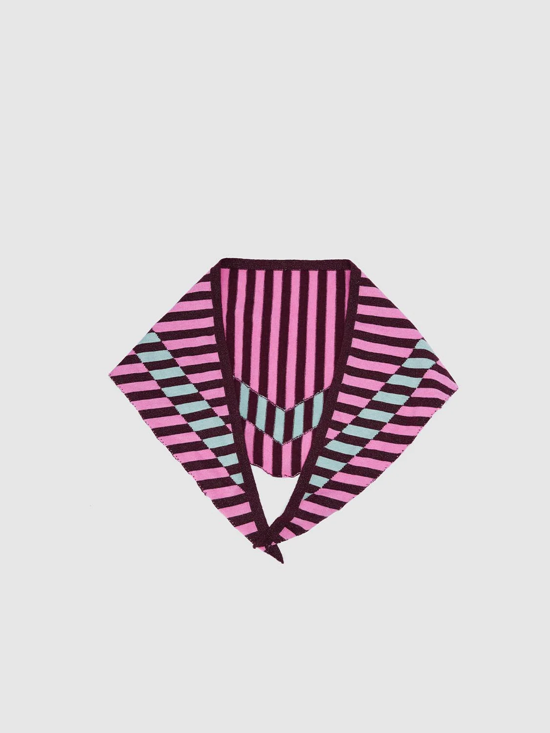 Contrast Striped Triangle Scarf - Image 14
