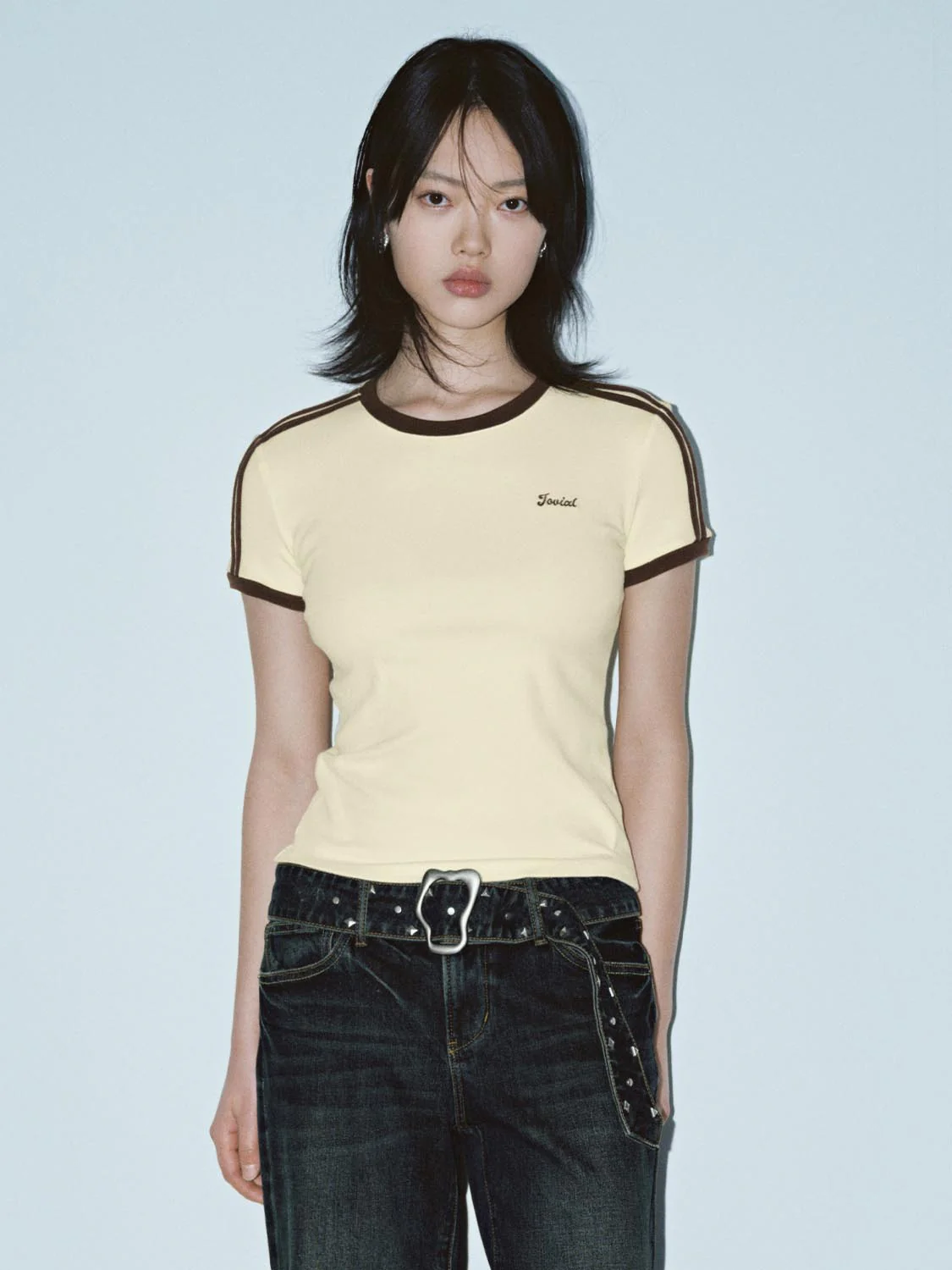 Contrast Trim Nipped Waist T-Shirts - Image 7