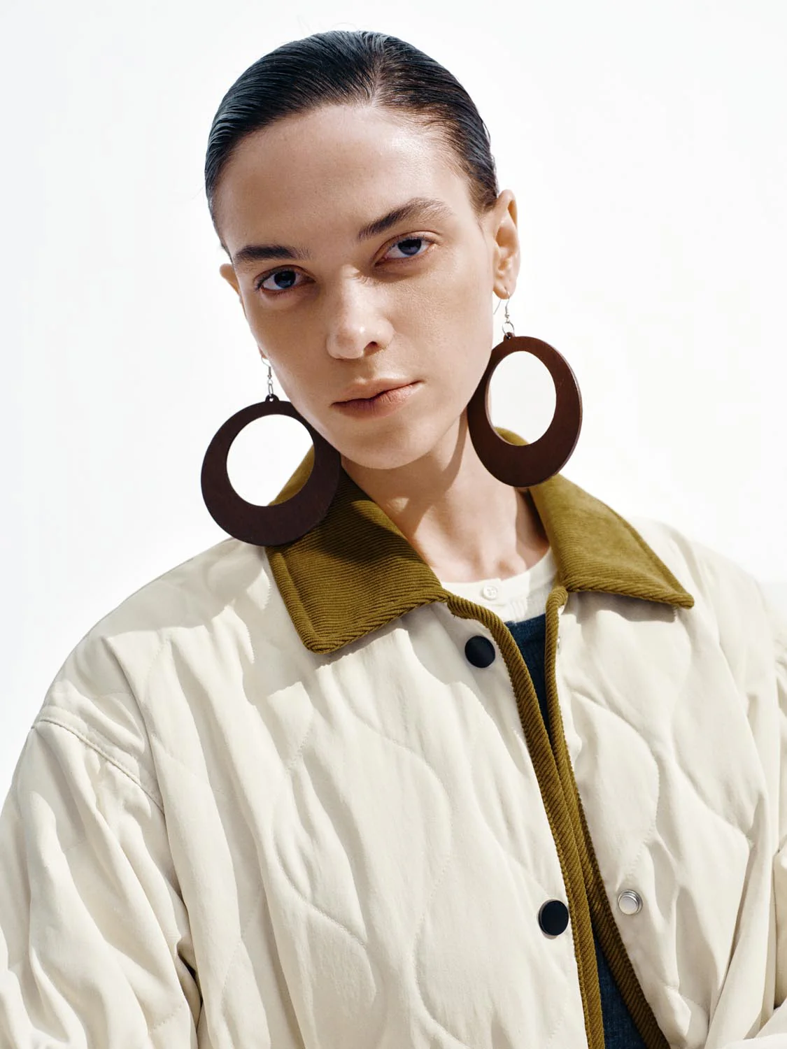 Contrast Trim Quilted Down Jackets - Image 3