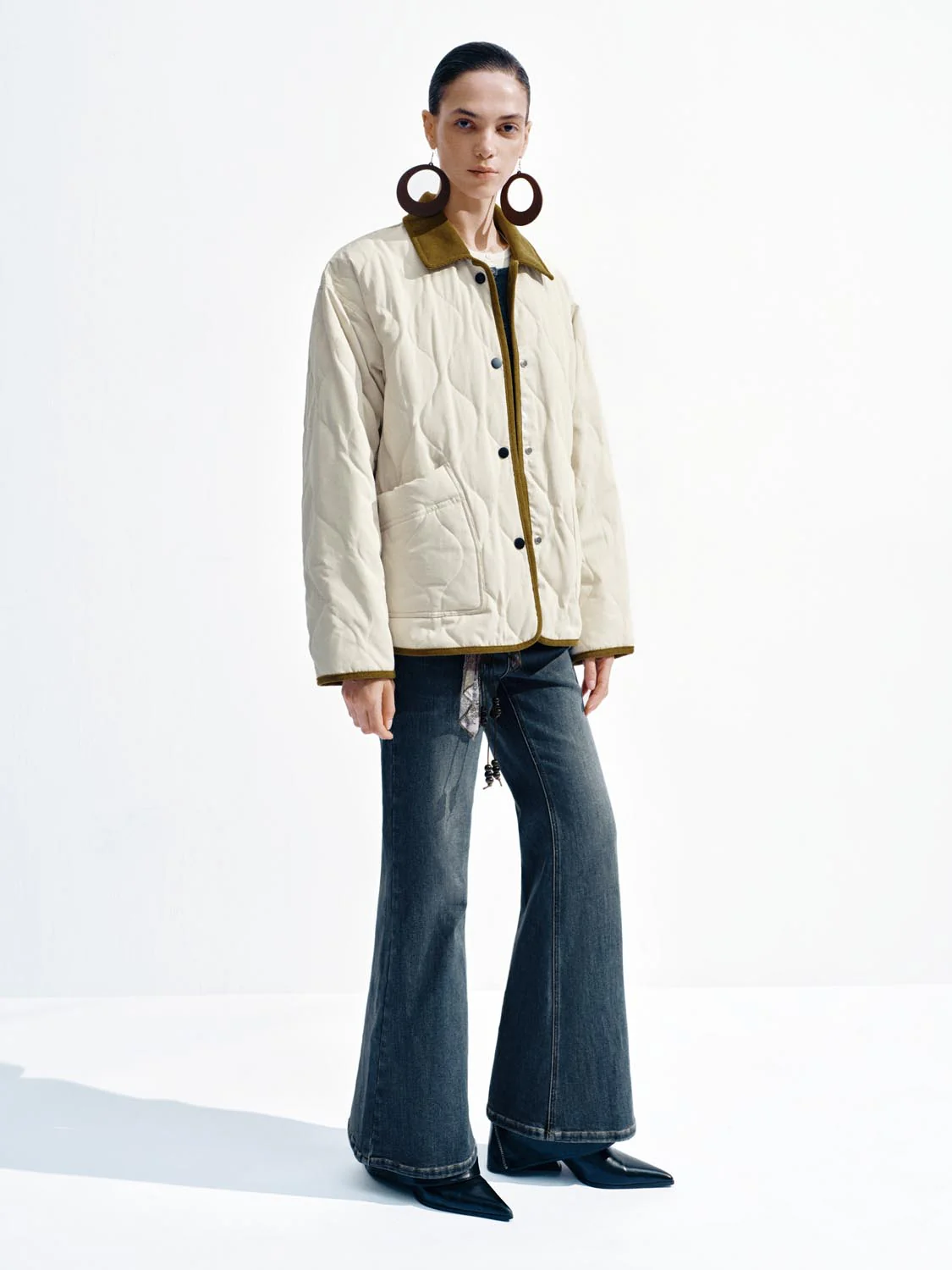 Contrast Trim Quilted Down Jackets - Image 5