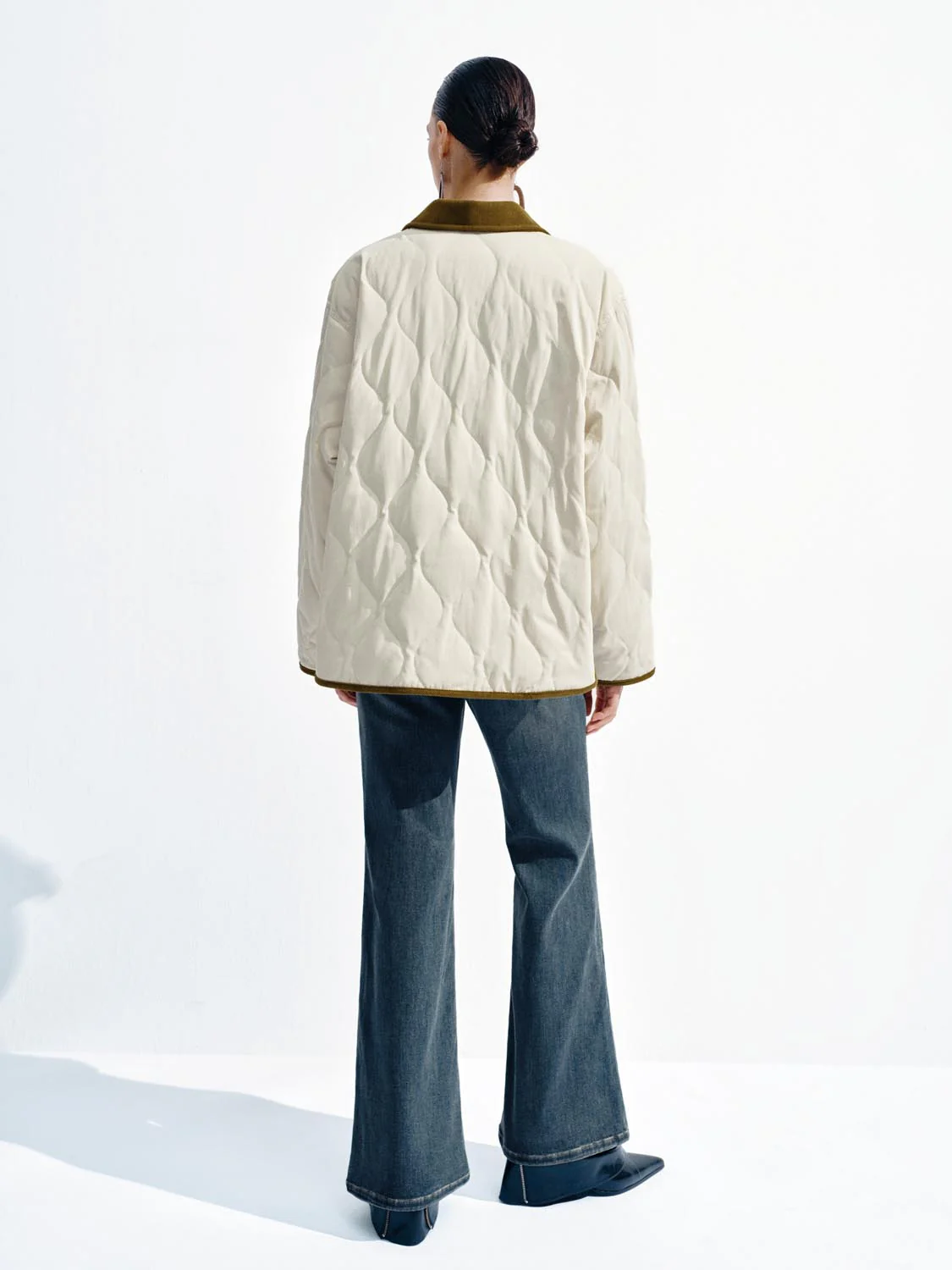 Contrast Trim Quilted Down Jackets - Image 6