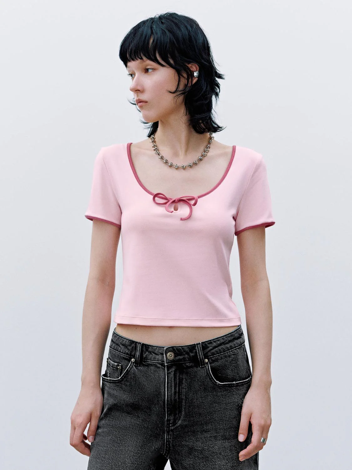Contrast Trim T-Shirts - Image 61