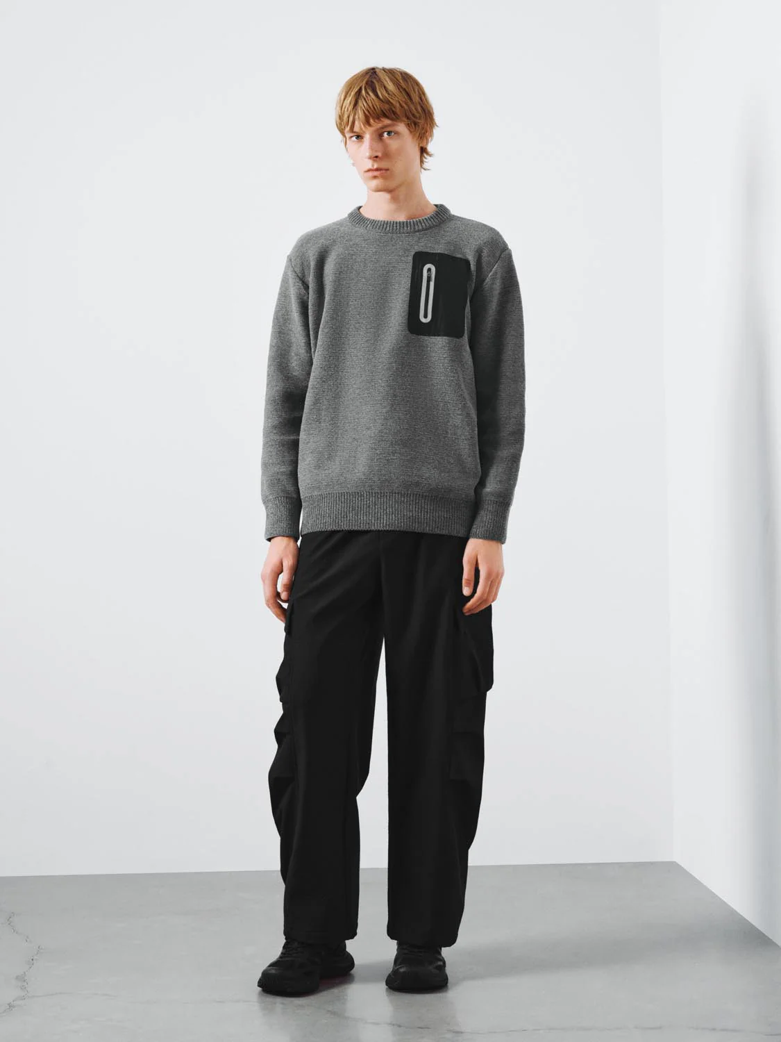 Contrast Zip Detail Long Sleeve Knitted T-Shirts - Image 4