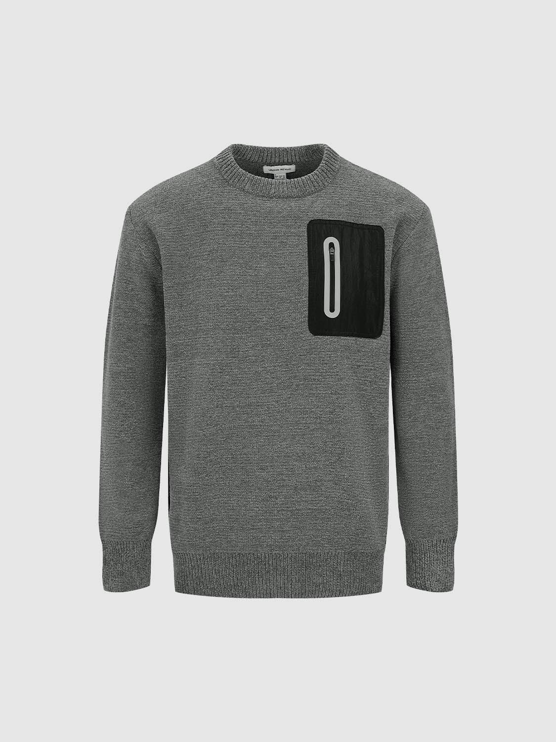 Contrast Zip Detail Long Sleeve Knitted T-Shirts - Image 7