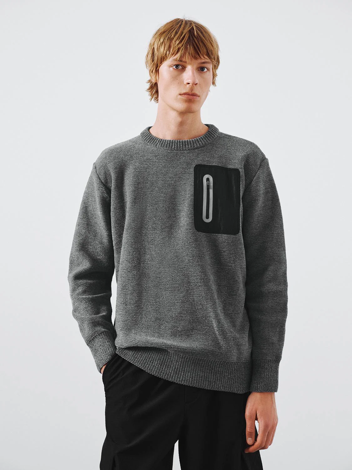 Contrast Zip Detail Long Sleeve Knitted T-Shirts - Image 9