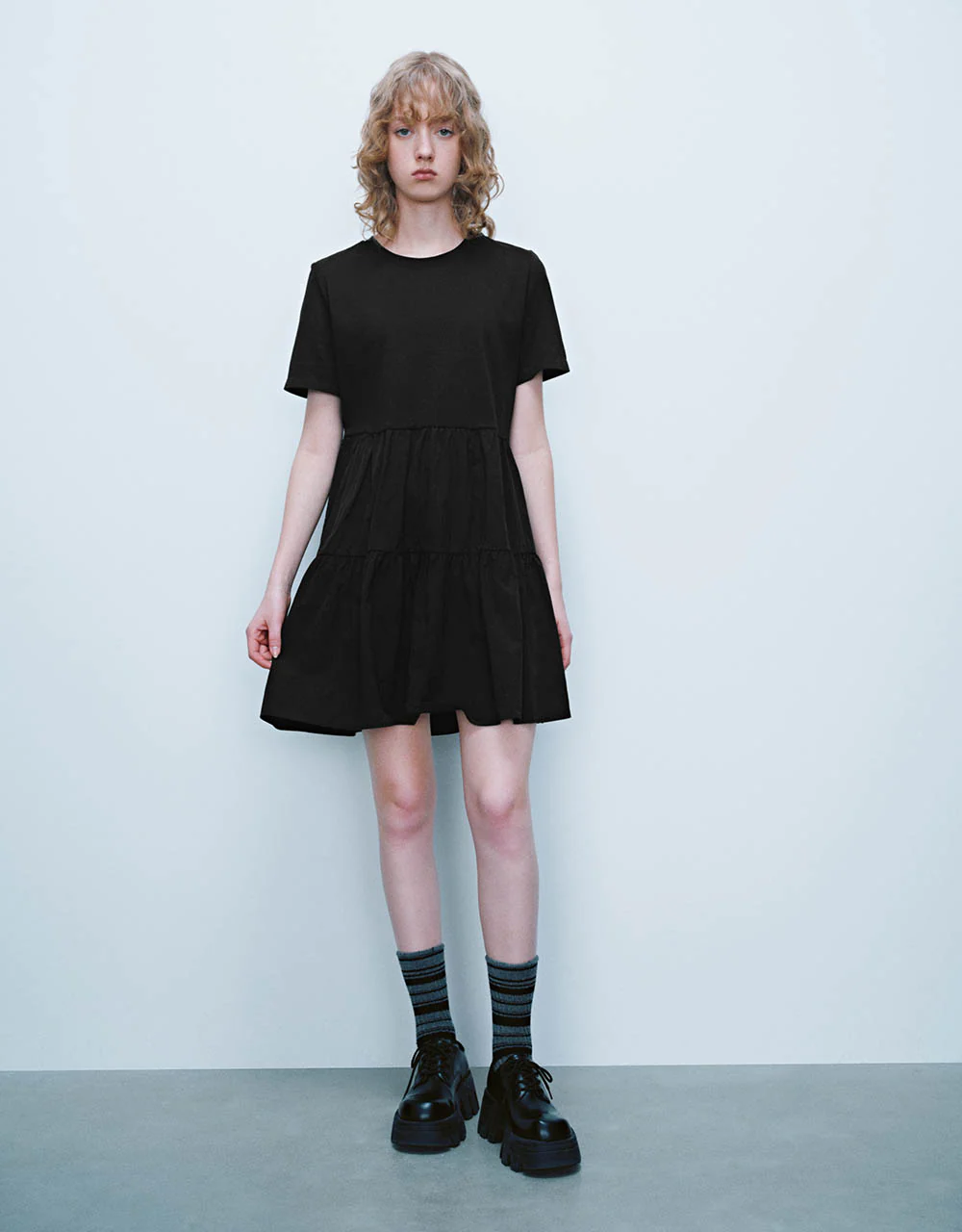 Crew Neck A-Line Dress - Image 6