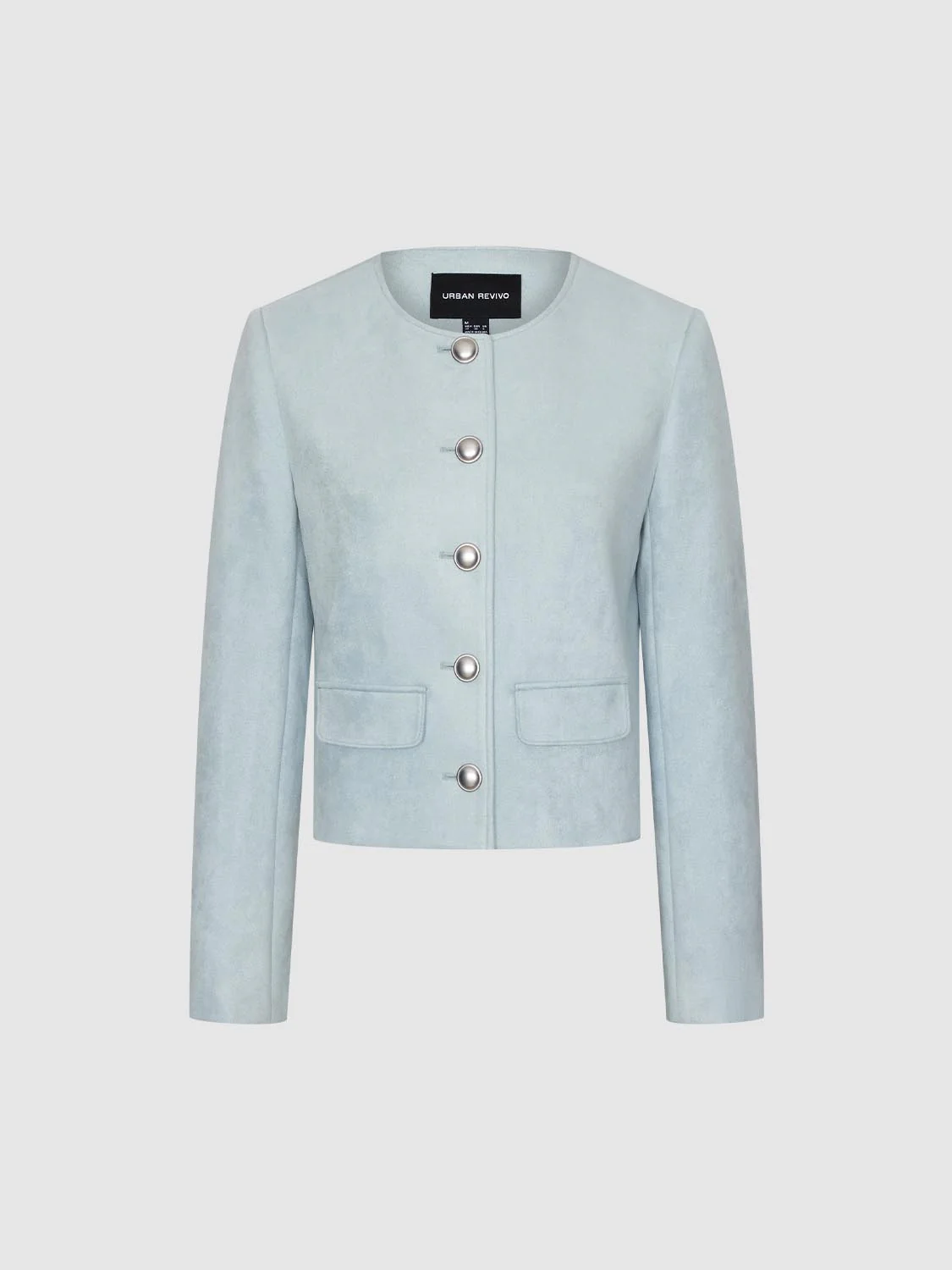 Crew Neck Button Up Jackets - Image 7