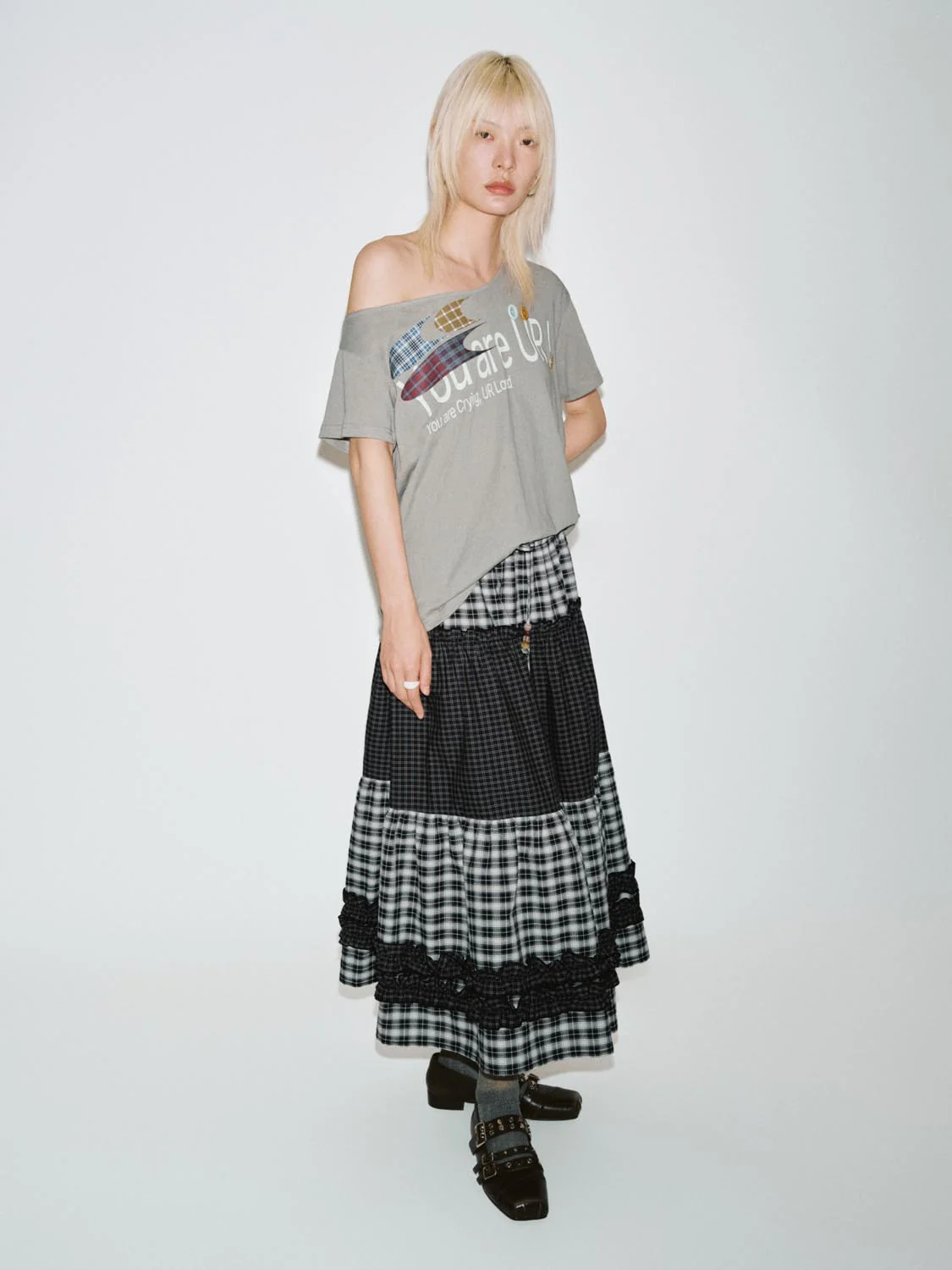 Crew Neck Contrast Printed T-Shirts - Image 5