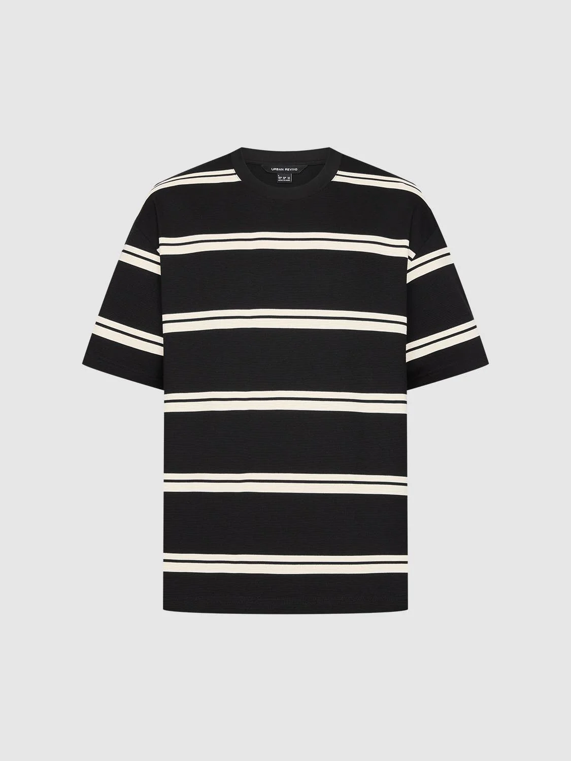 Crew Neck Contrast Striped T-Shirts - Image 13
