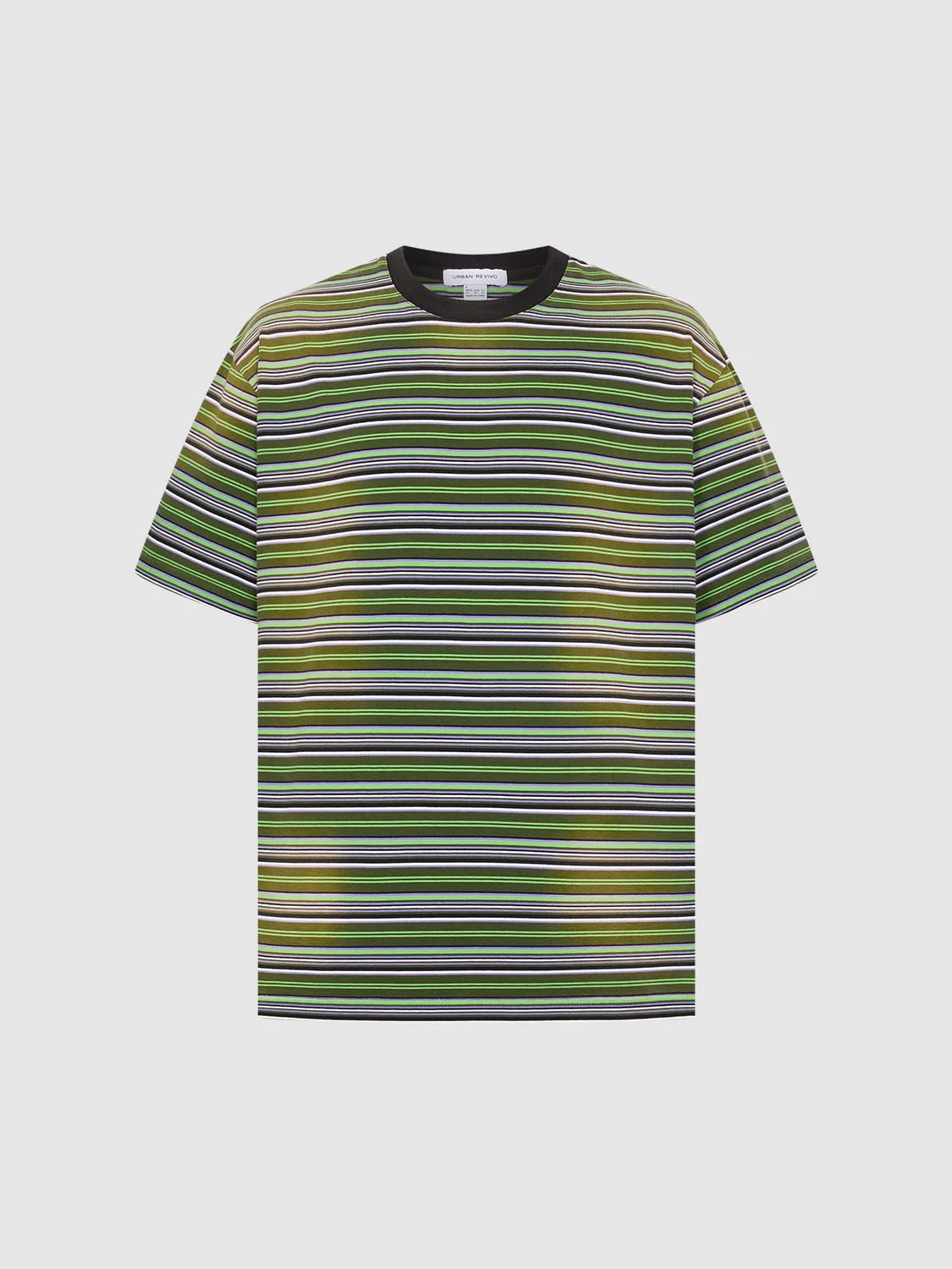 Crew Neck Contrast Striped T-Shirts - Image 7