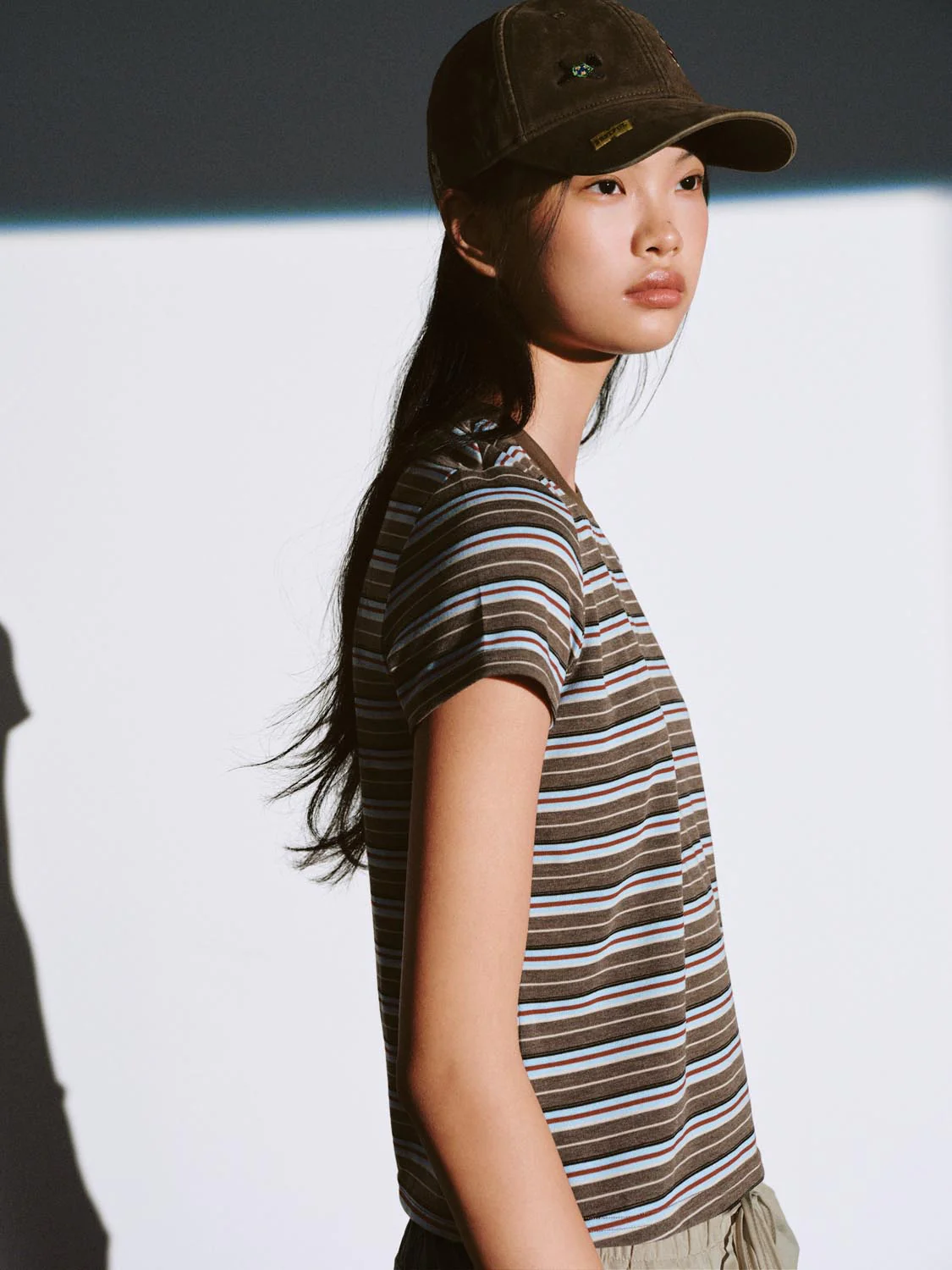 Crew Neck Contrast Striped T-Shirts - Image 10