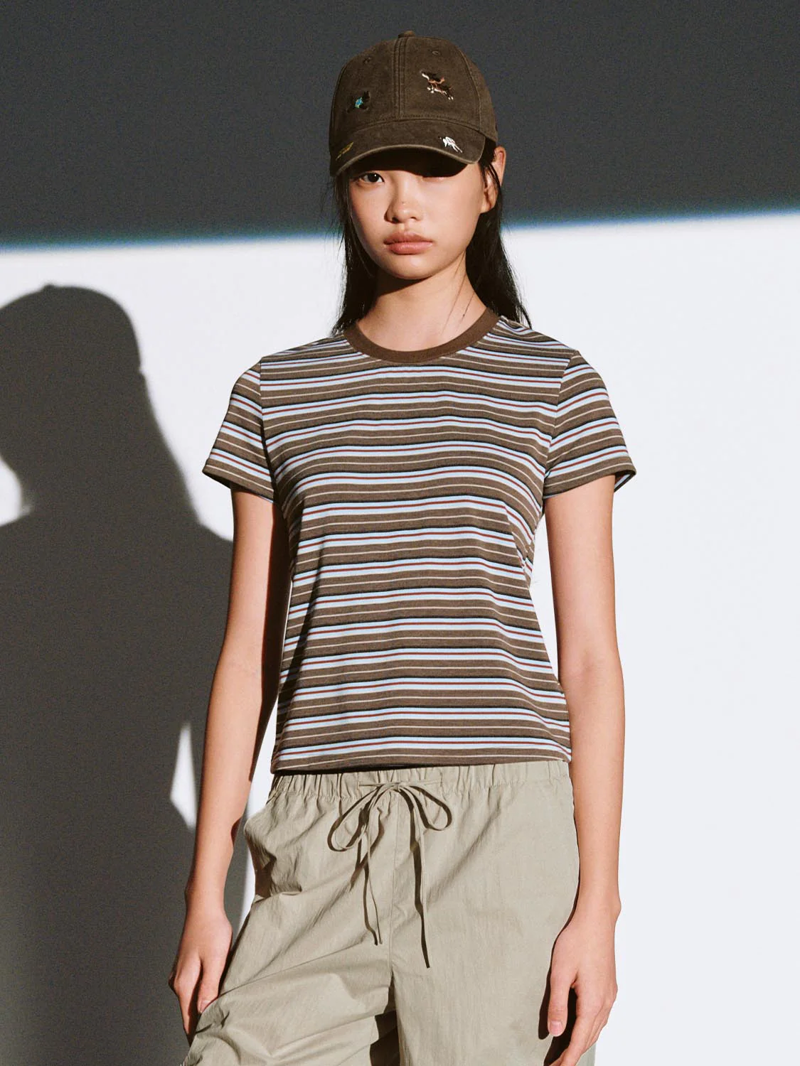Crew Neck Contrast Striped T-Shirts - Image 18