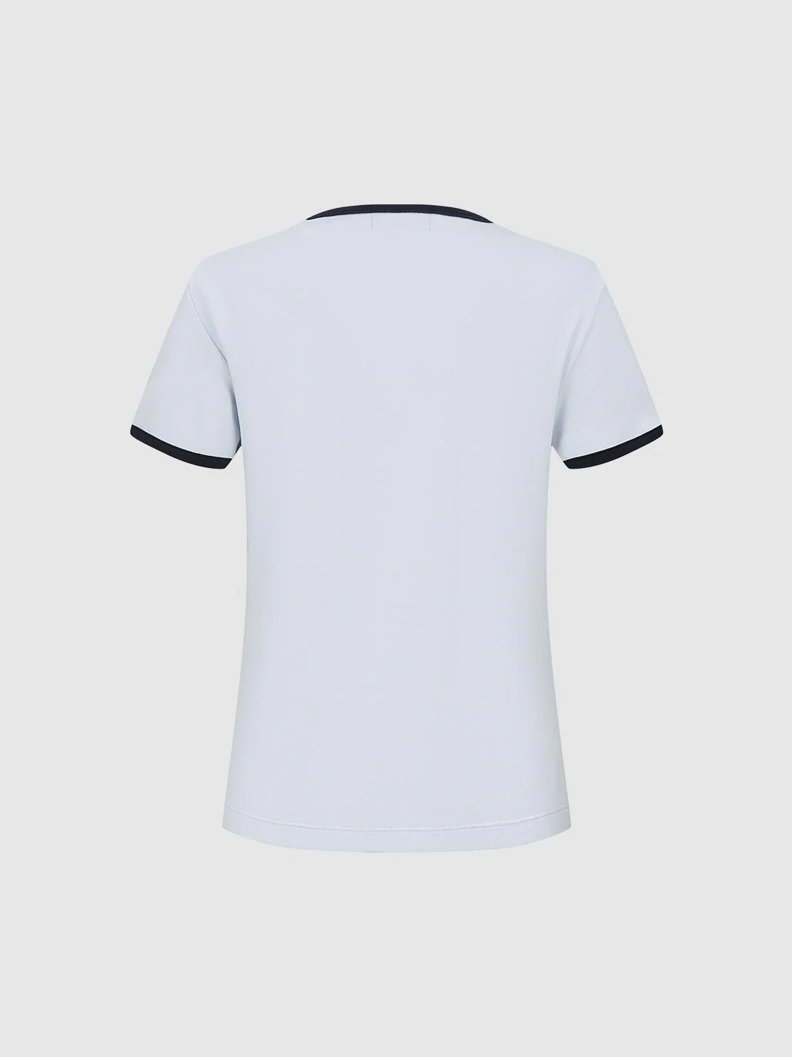 Crew Neck Contrast Trim T-Shirts - Image 11