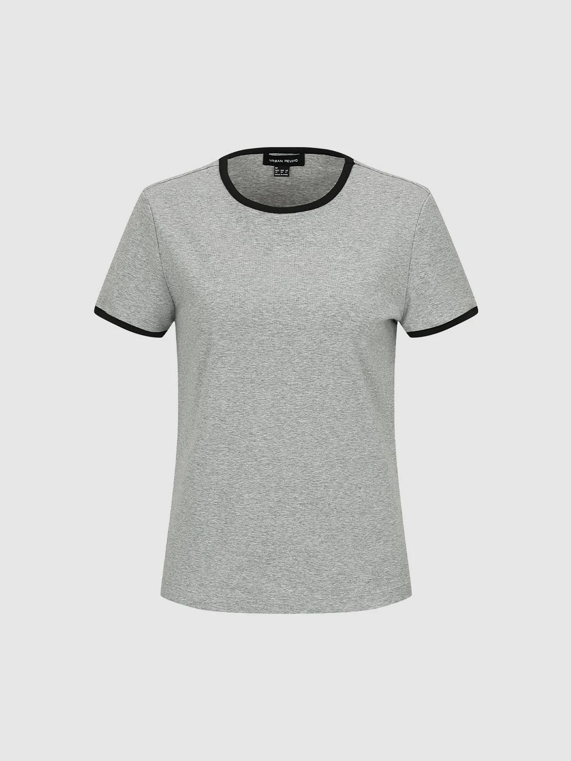 Crew Neck Contrast Trim T-Shirts - Image 13