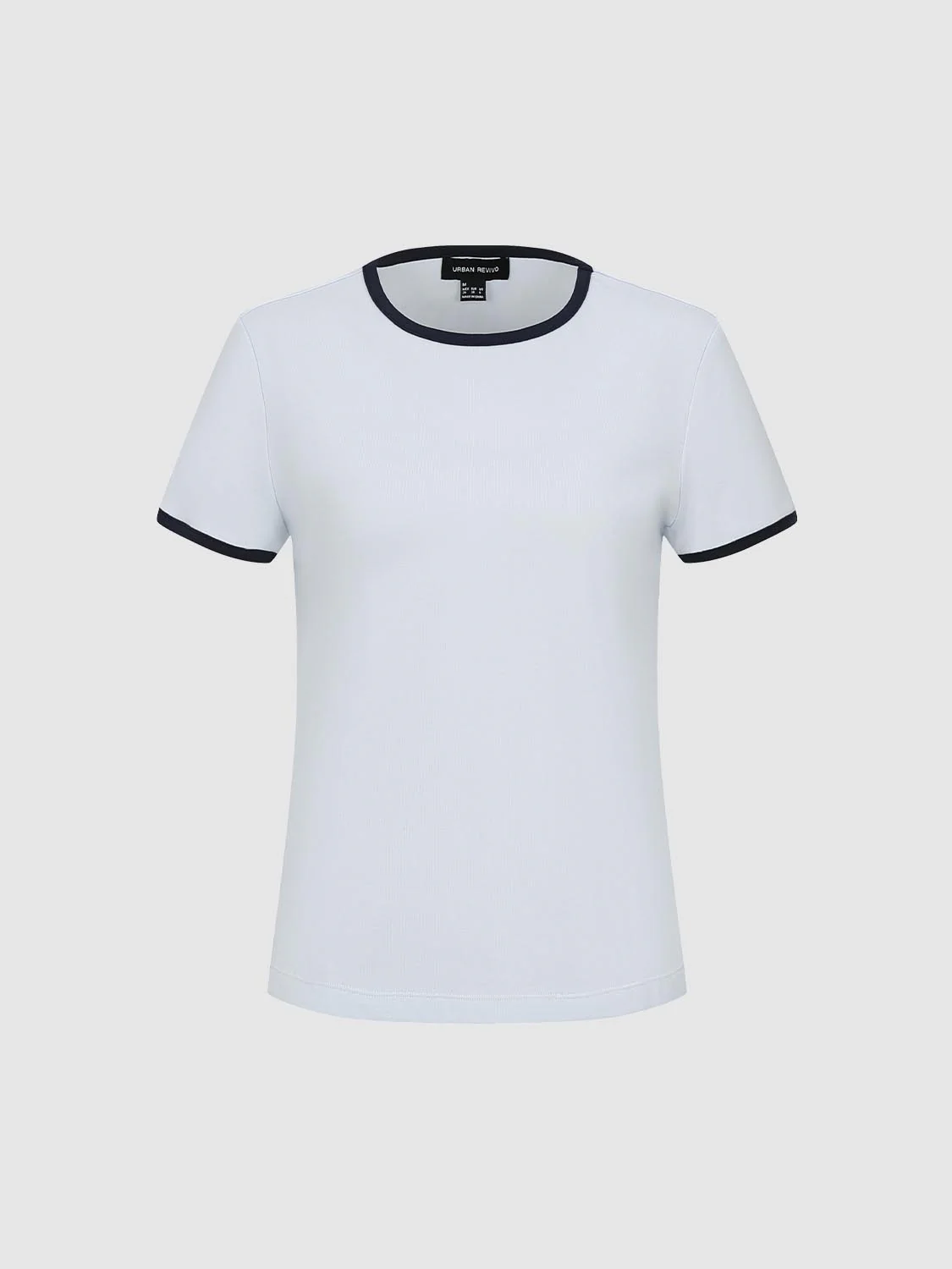 Crew Neck Contrast Trim T-Shirts - Image 16