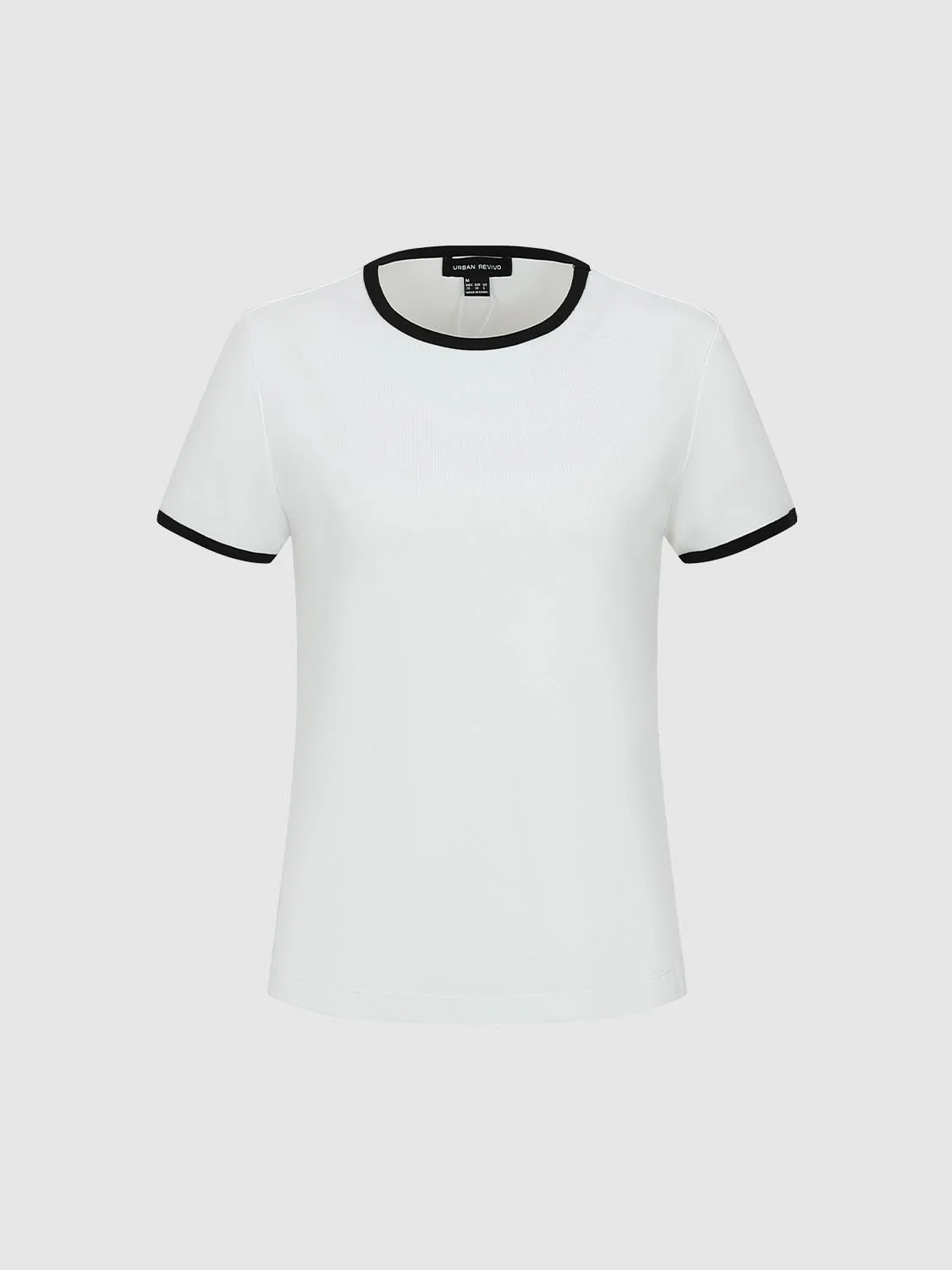 Crew Neck Contrast Trim T-Shirts - Image 7