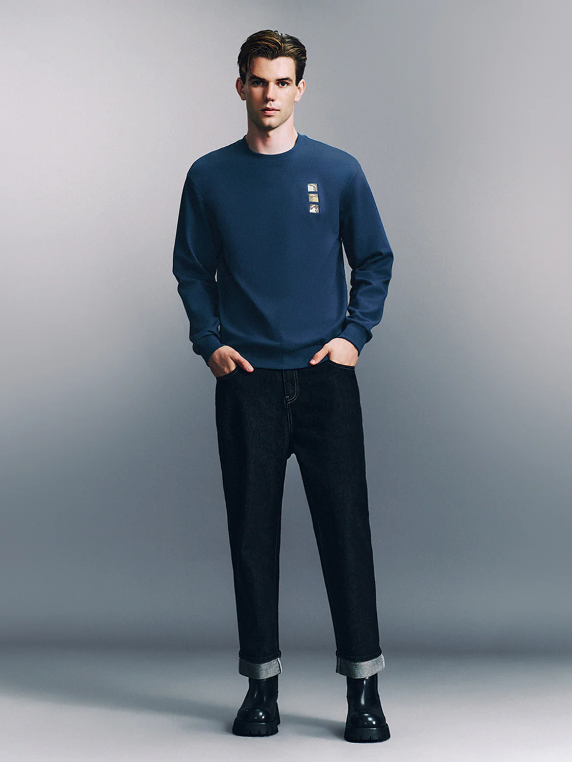 Crew Neck Drawstring Hem Sweatshirts - Image 10