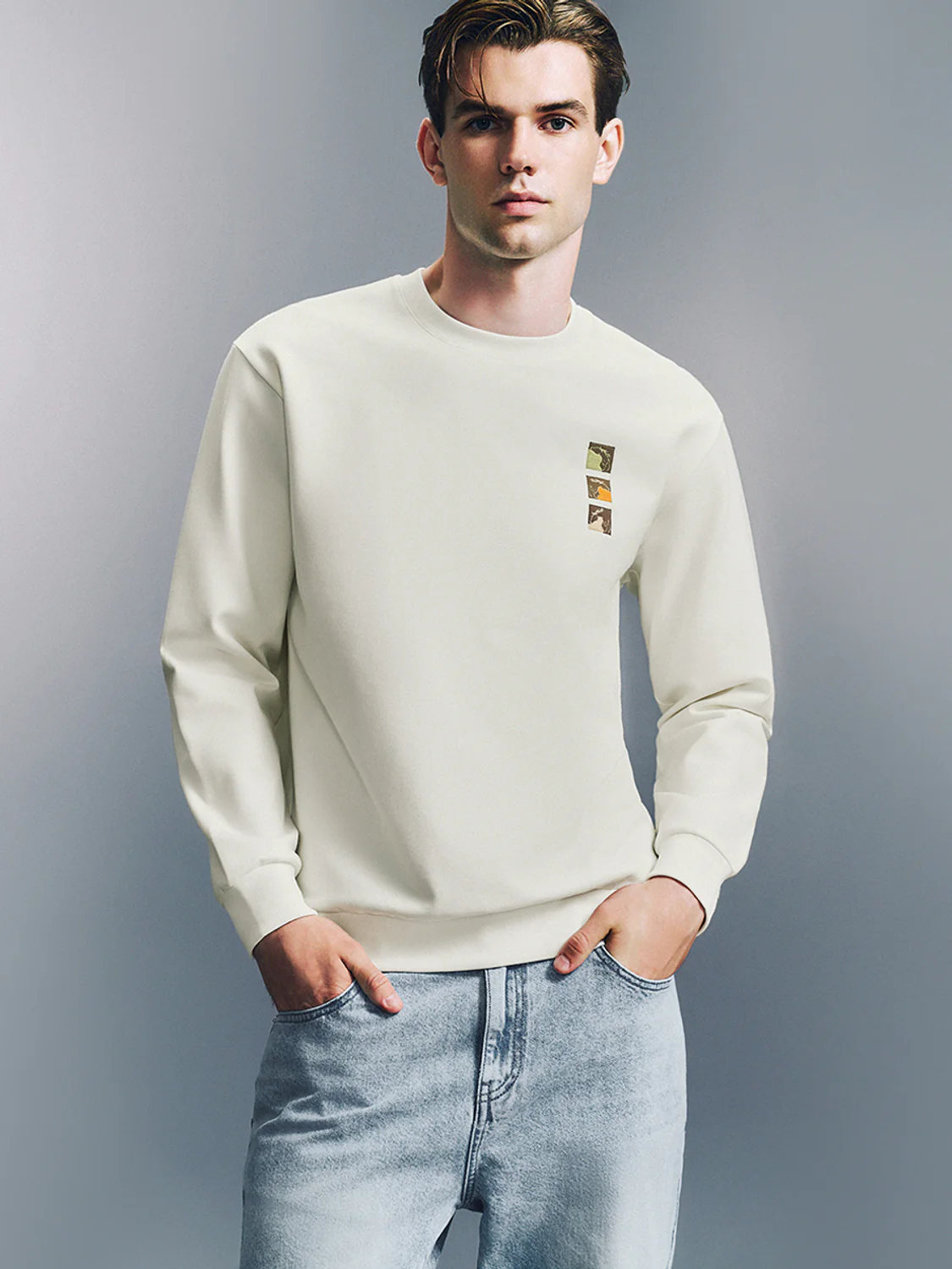 Crew Neck Drawstring Hem Sweatshirts - Image 28