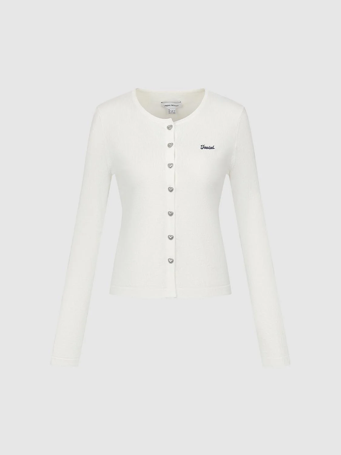 Crew Neck Embroidered Knitted Cardigans - Image 8