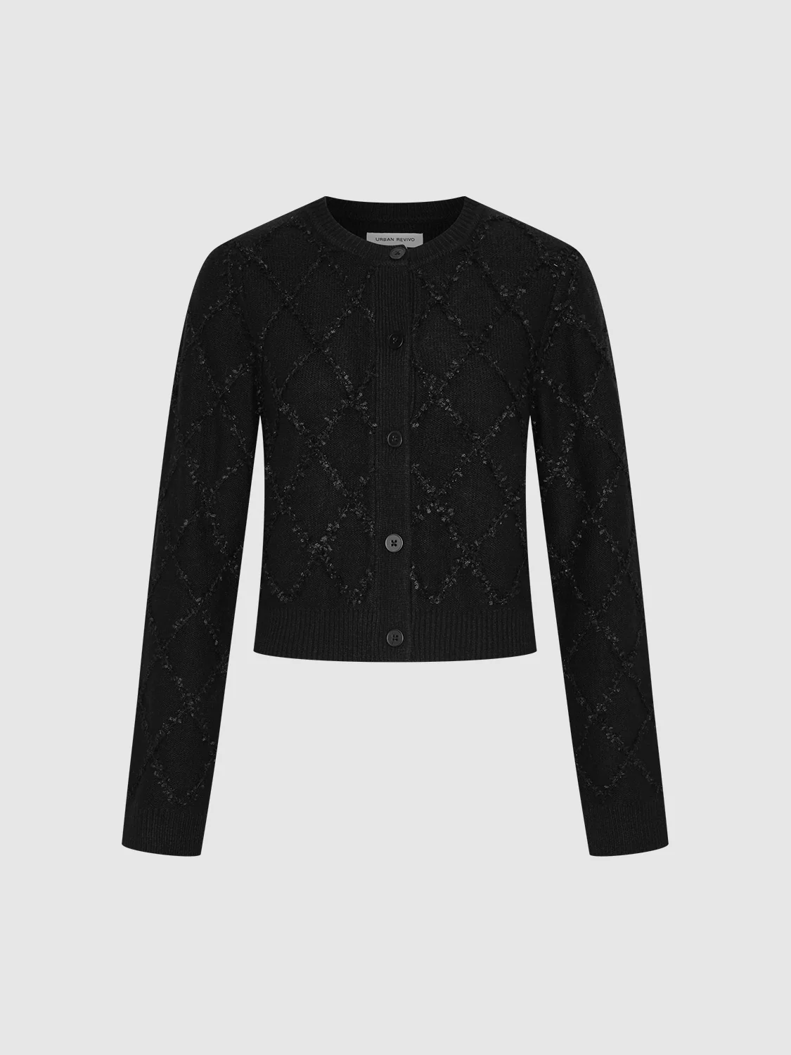 Crew Neck Knitted Cardigan - Image 6