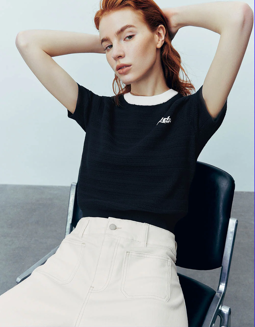 Crew Neck Knitted T-Shirt - Image 18