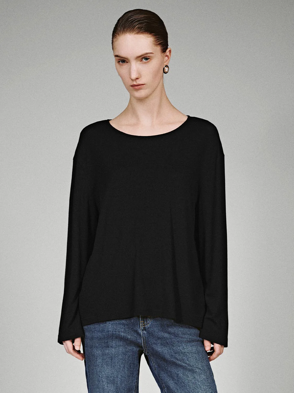 Crew Neck Long Sleeve T-Shirts - Image 15